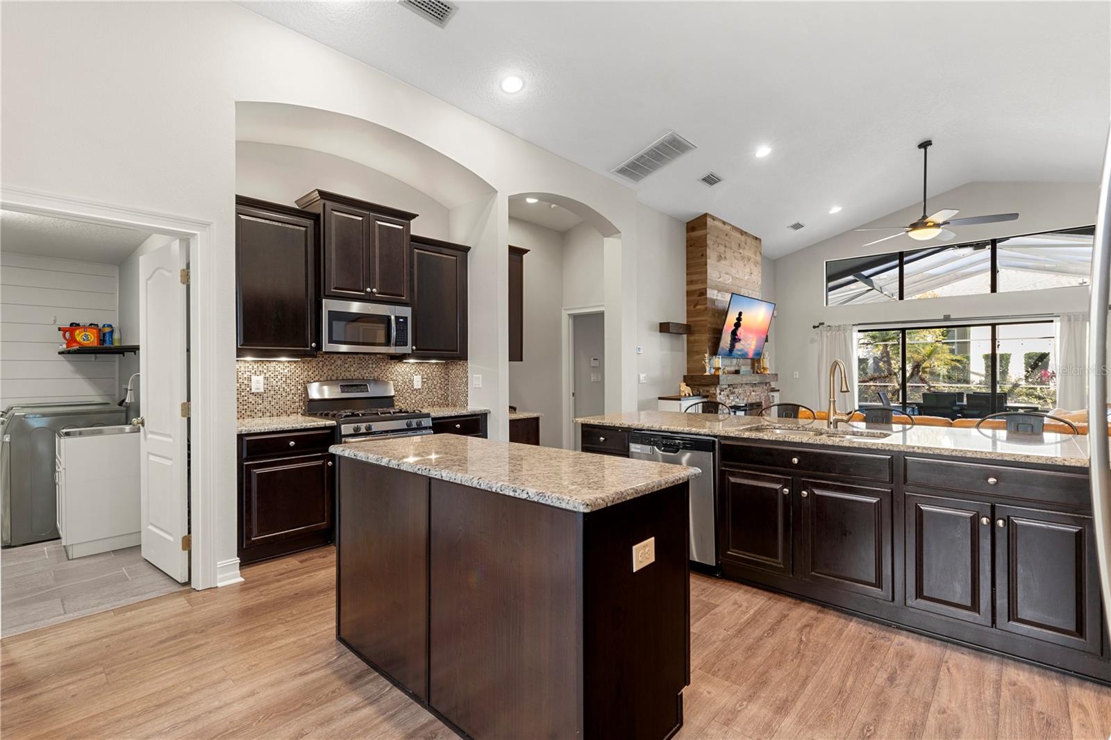 Gourmet Kitchen with Granite Countertops and 42" Cabinets