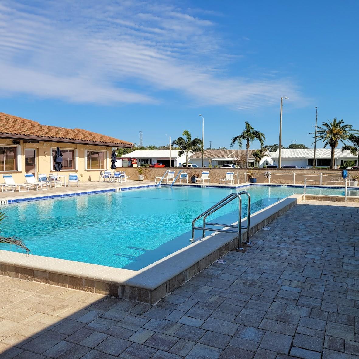 The pool is inviting and is located just behind the clubhouse.