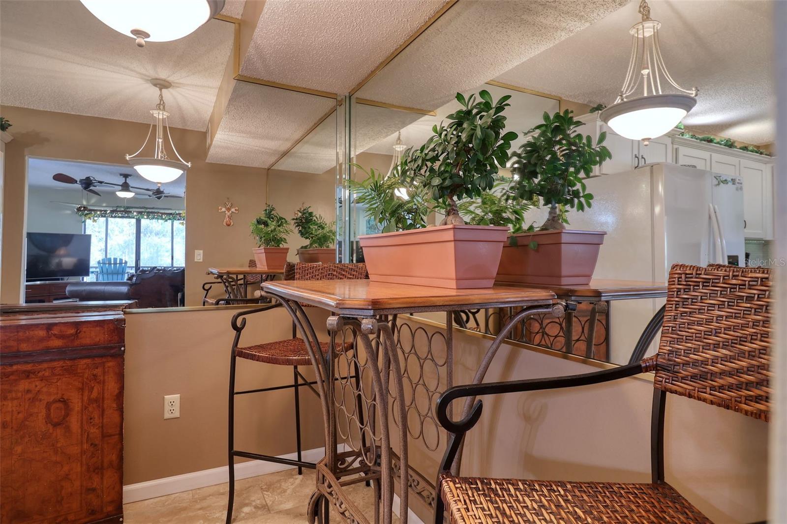 in kitchen dining area