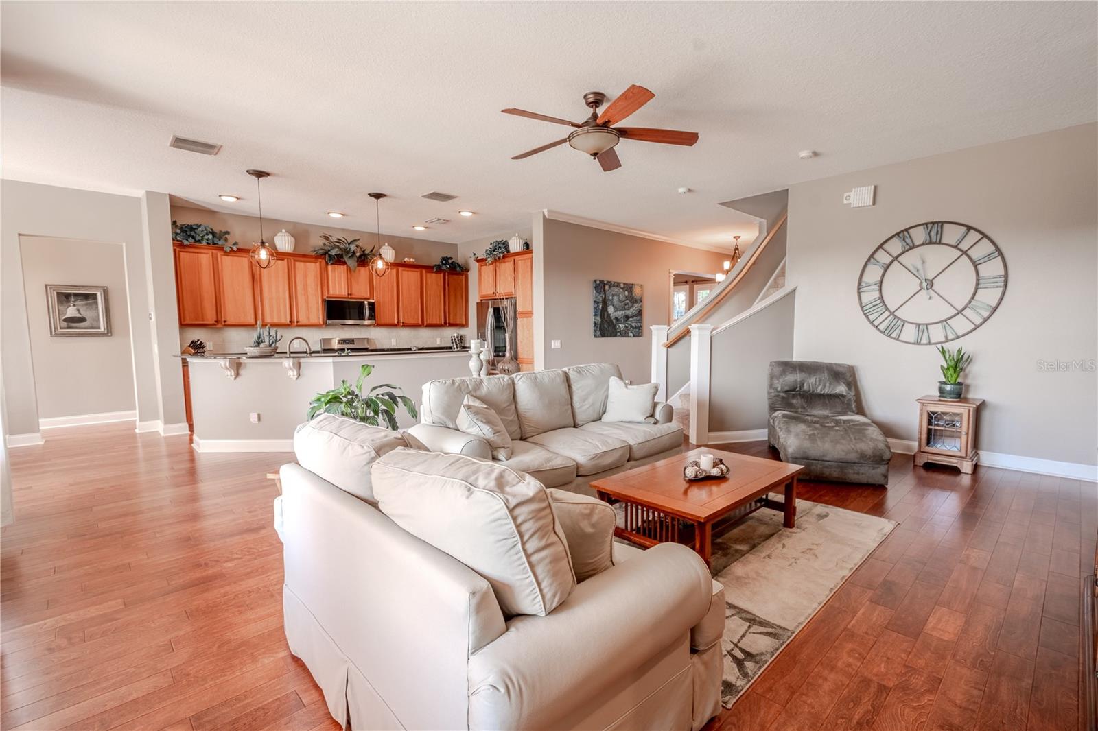 The Living/Family room is open to the kitchen.