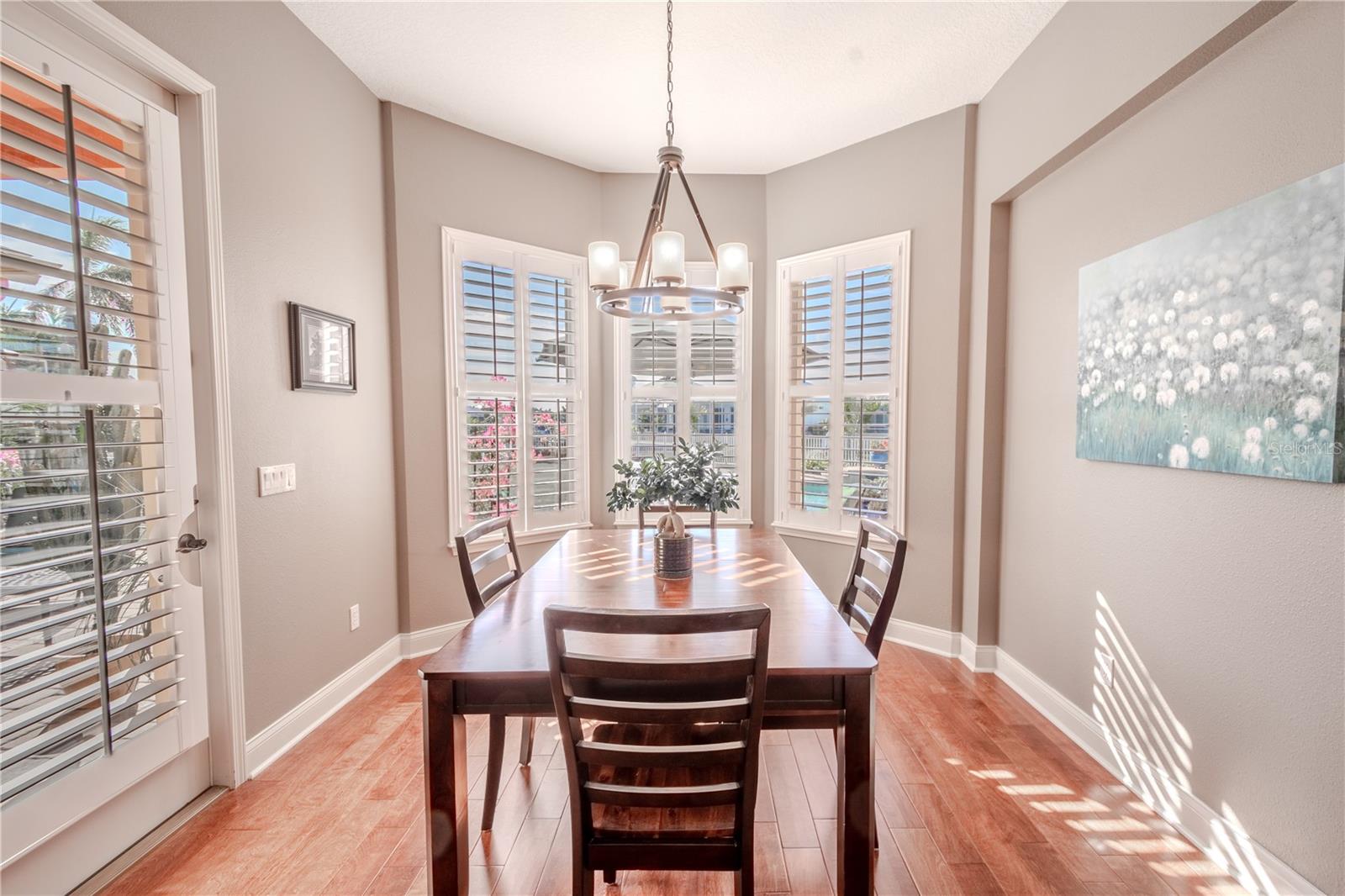 The eat-in kitchen's "breakfast nook"