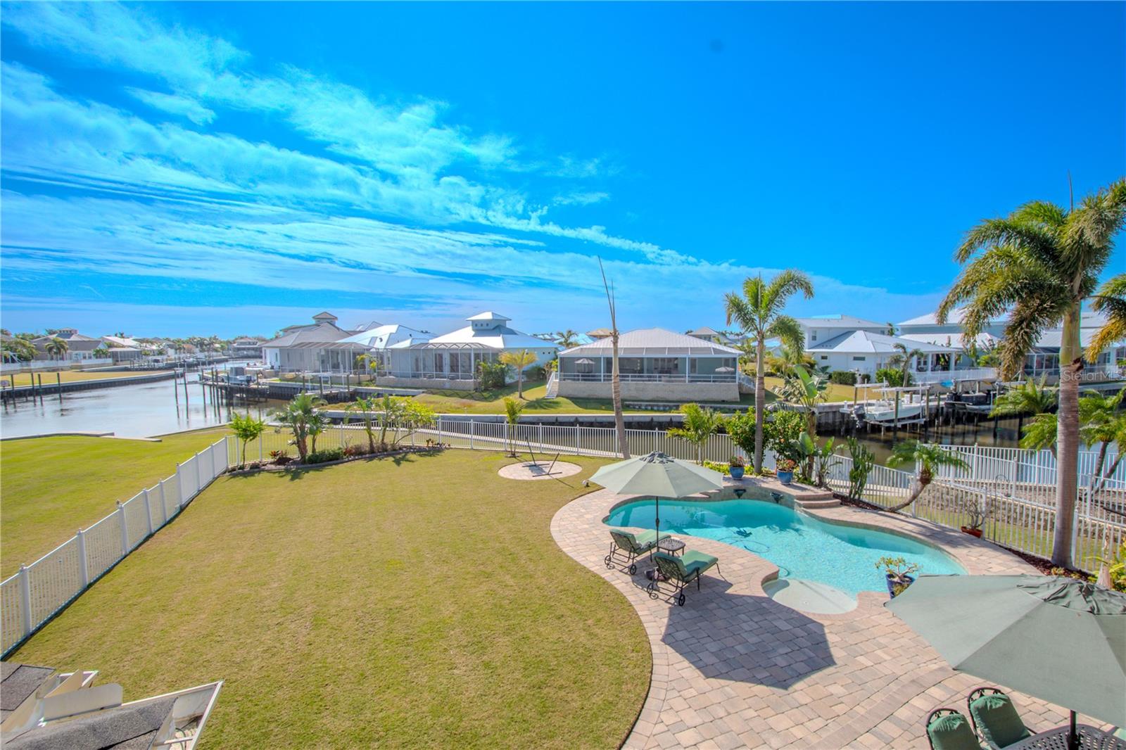 Backyard and pool view