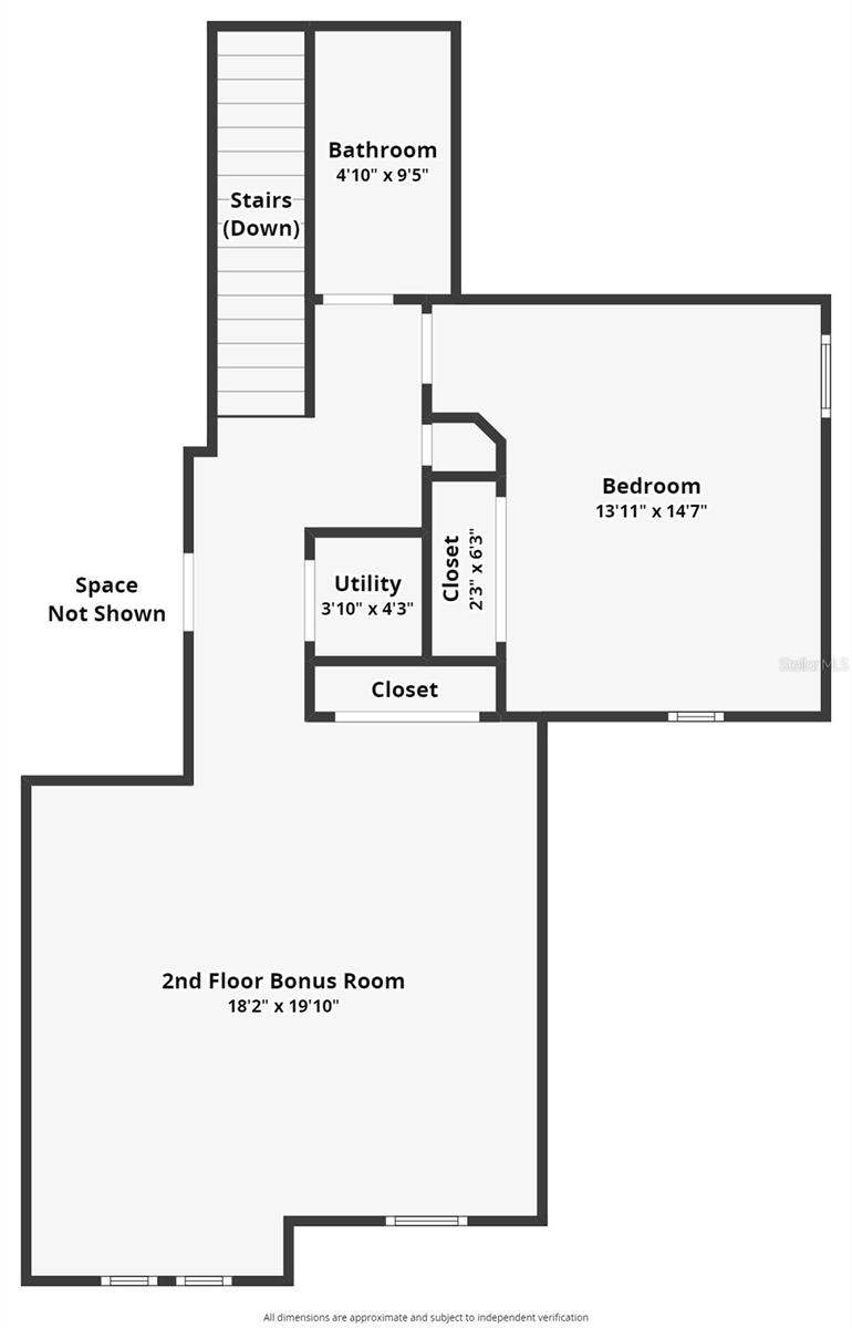 Second Floor estimated measurements