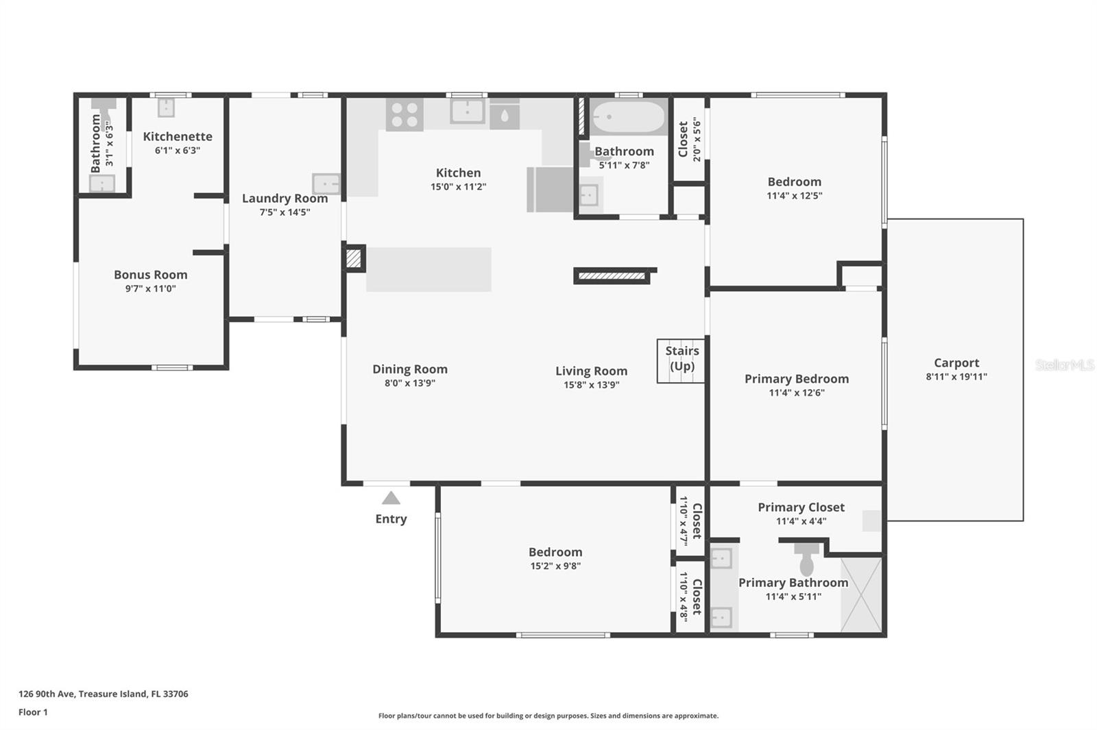 Main living area floor plan.