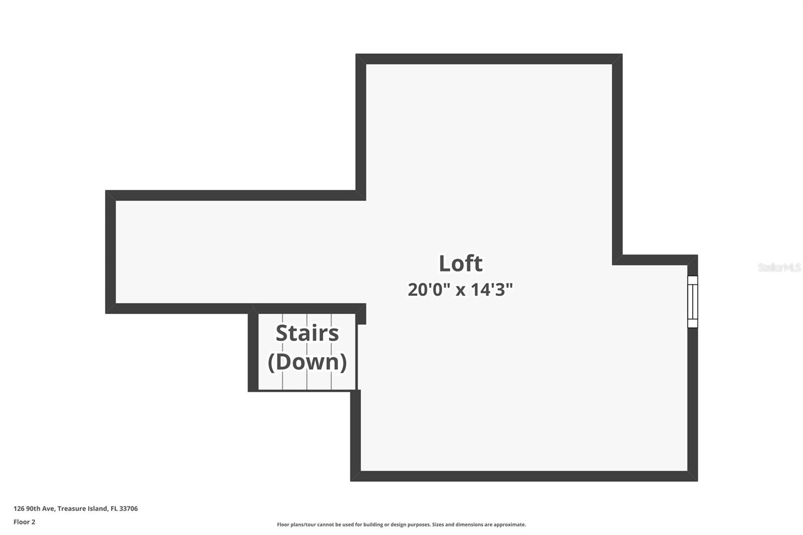 Main living area floor plan.