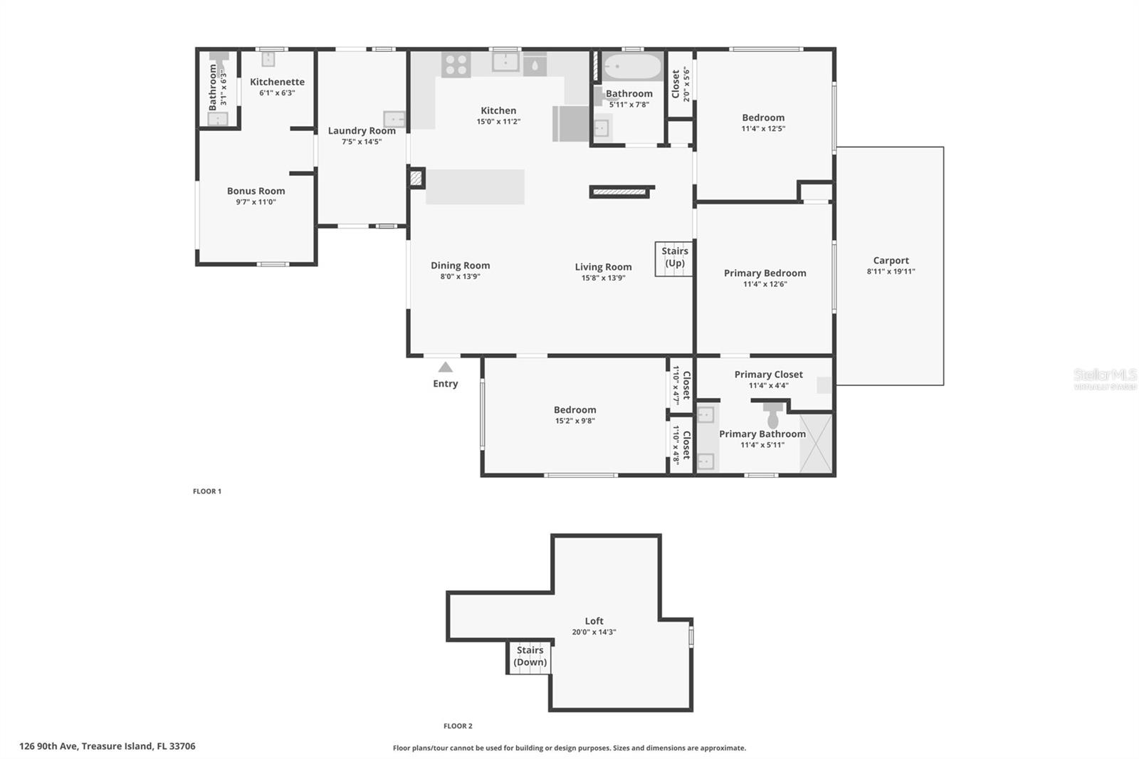 Combined floor plans.