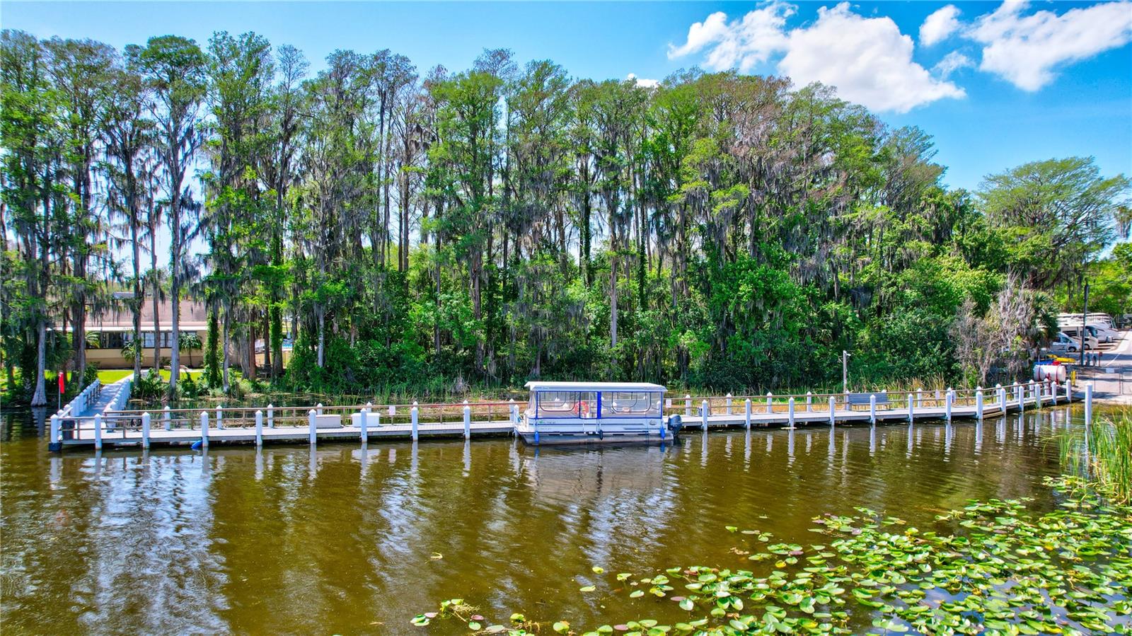 one of the pontoons that will take you to Tarpon Turtle on the excursion