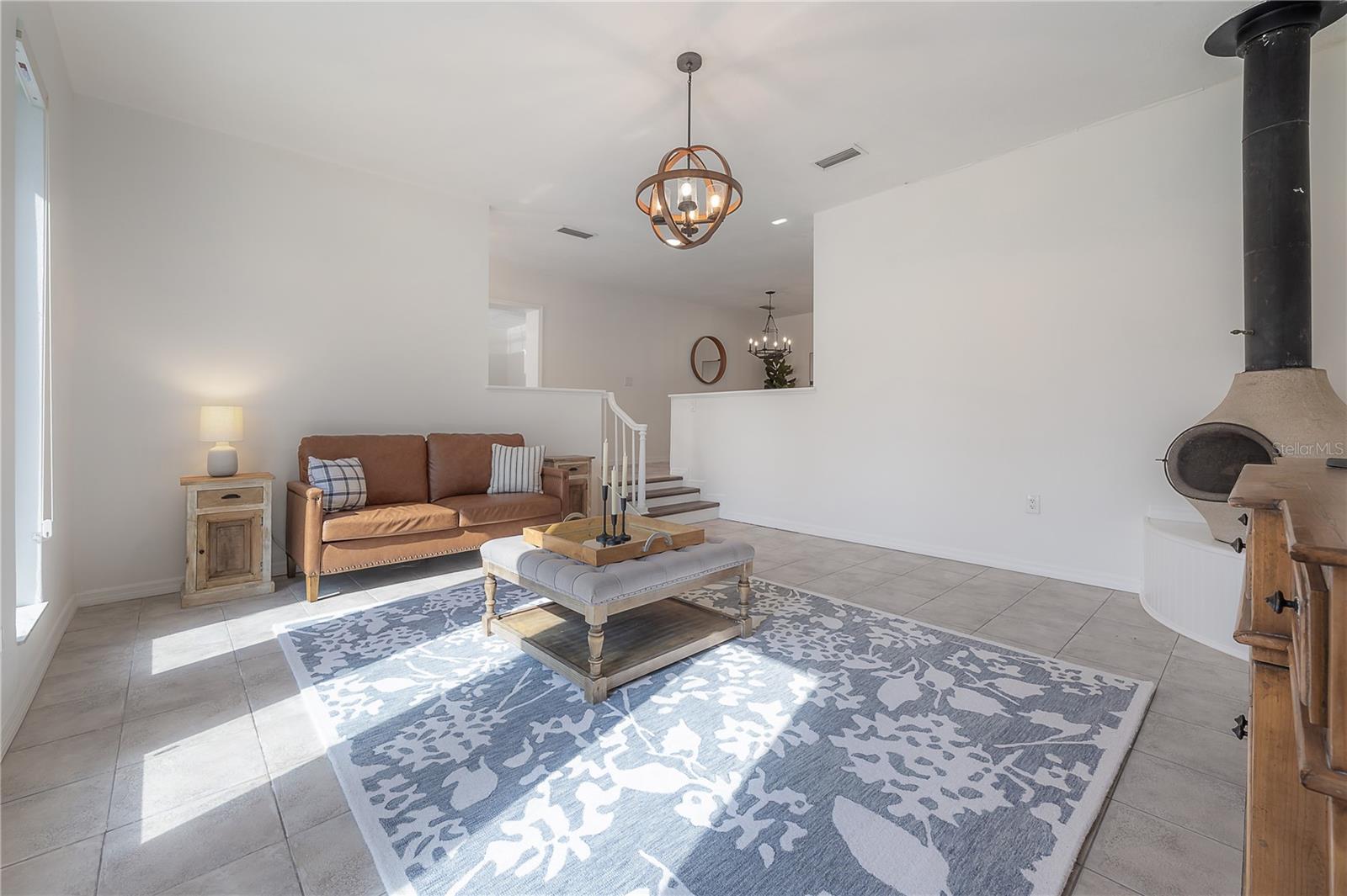 Oversized windows bring in lots of natural light