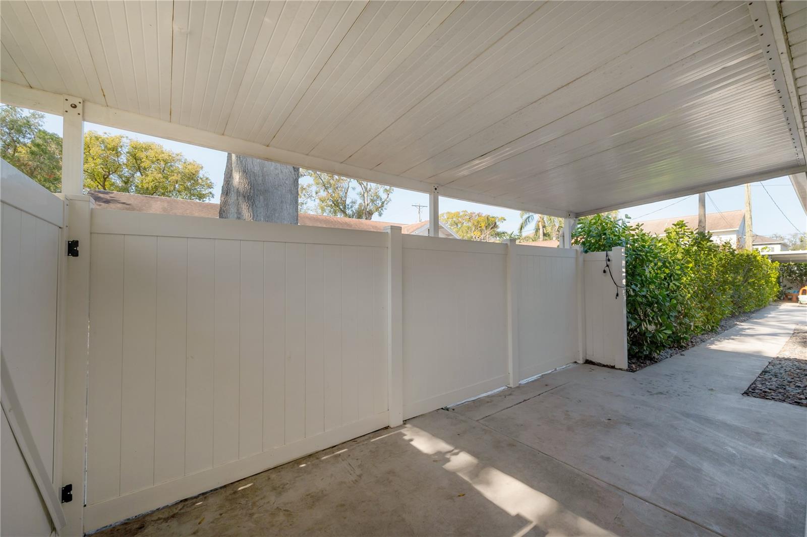 CarPort leading to back yard