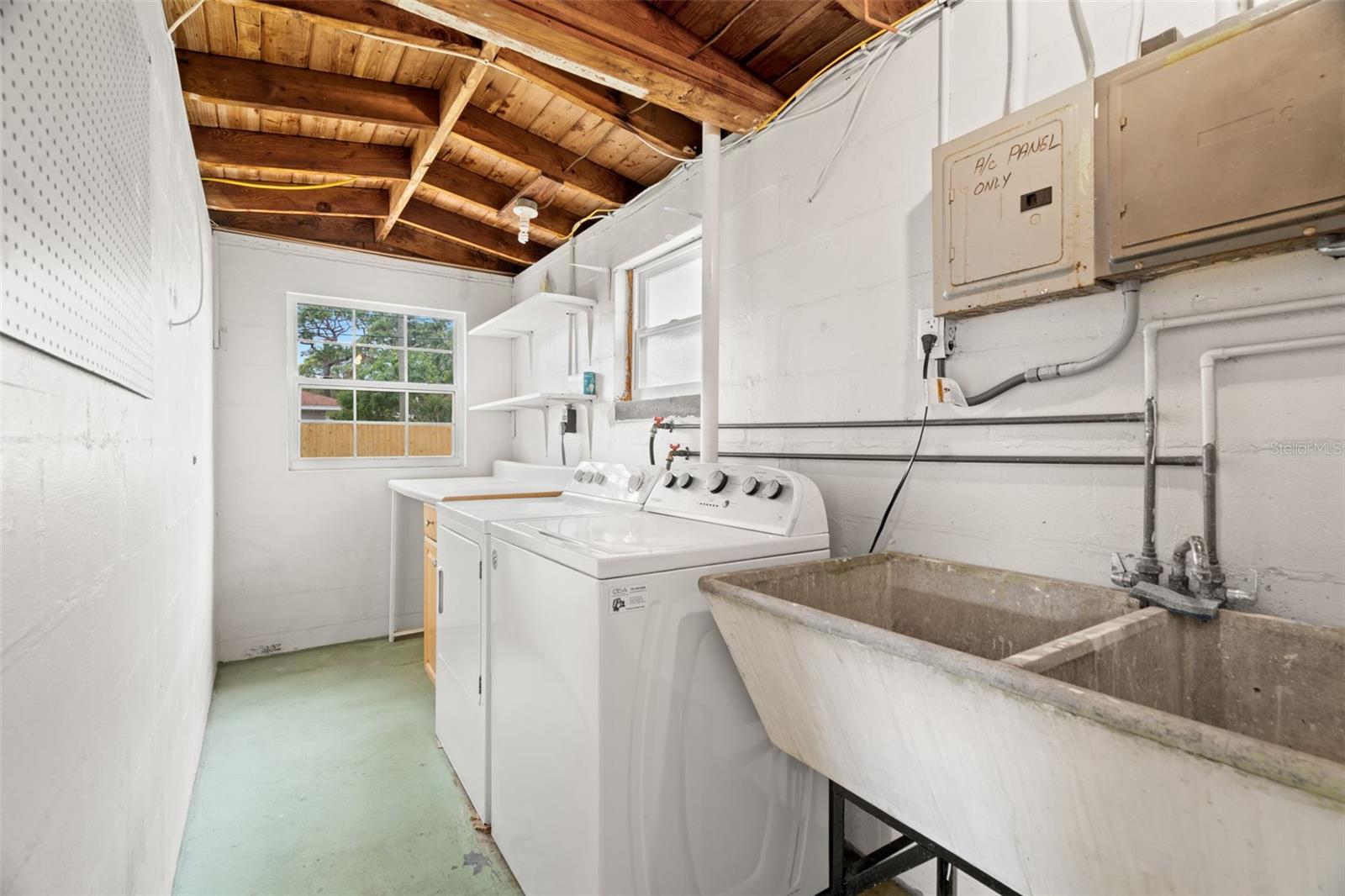 Spacious utility room.