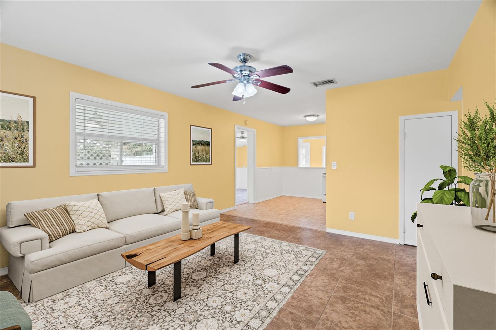 Virtually staged. An open, airy floorplan and contemporary touches provide modern style and comfort.