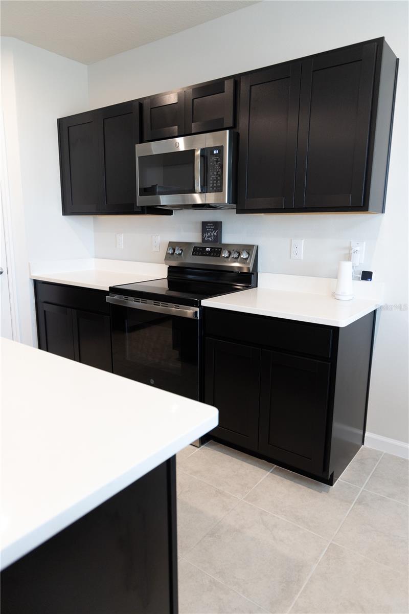 Kitchen Cabinets, Microwave and Oven