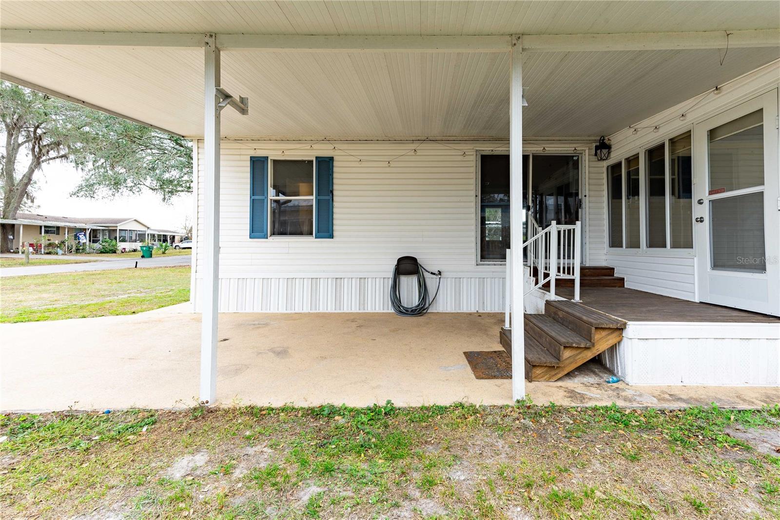 Porch is covered.