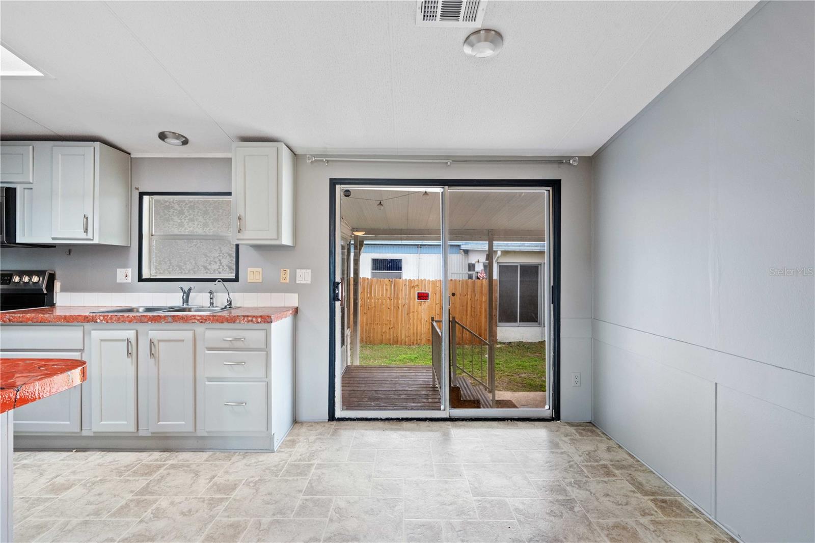 Kitchen has newer appliances.