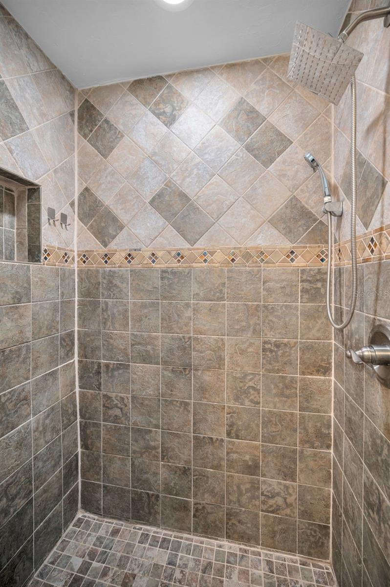 TILED SHOWER IN PRIMARY BATH