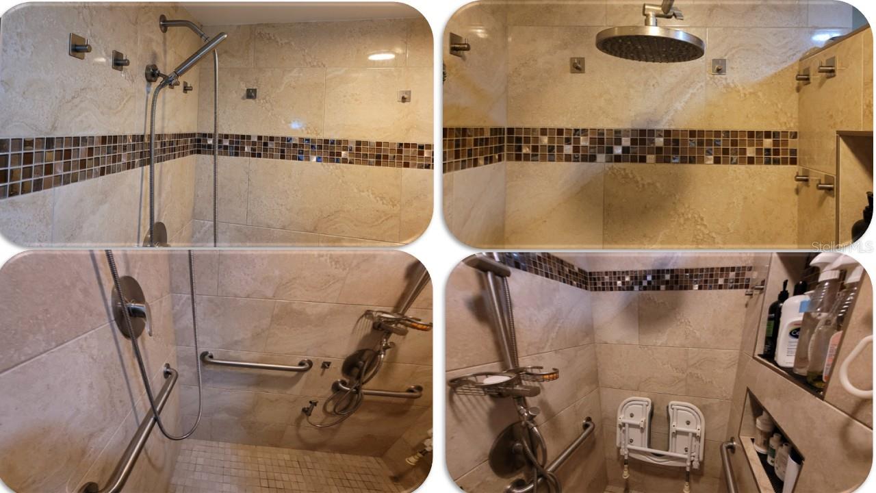 This is a customized, very  accessible shower for anyone with a disability to relish and anyone else to fully enjoy.