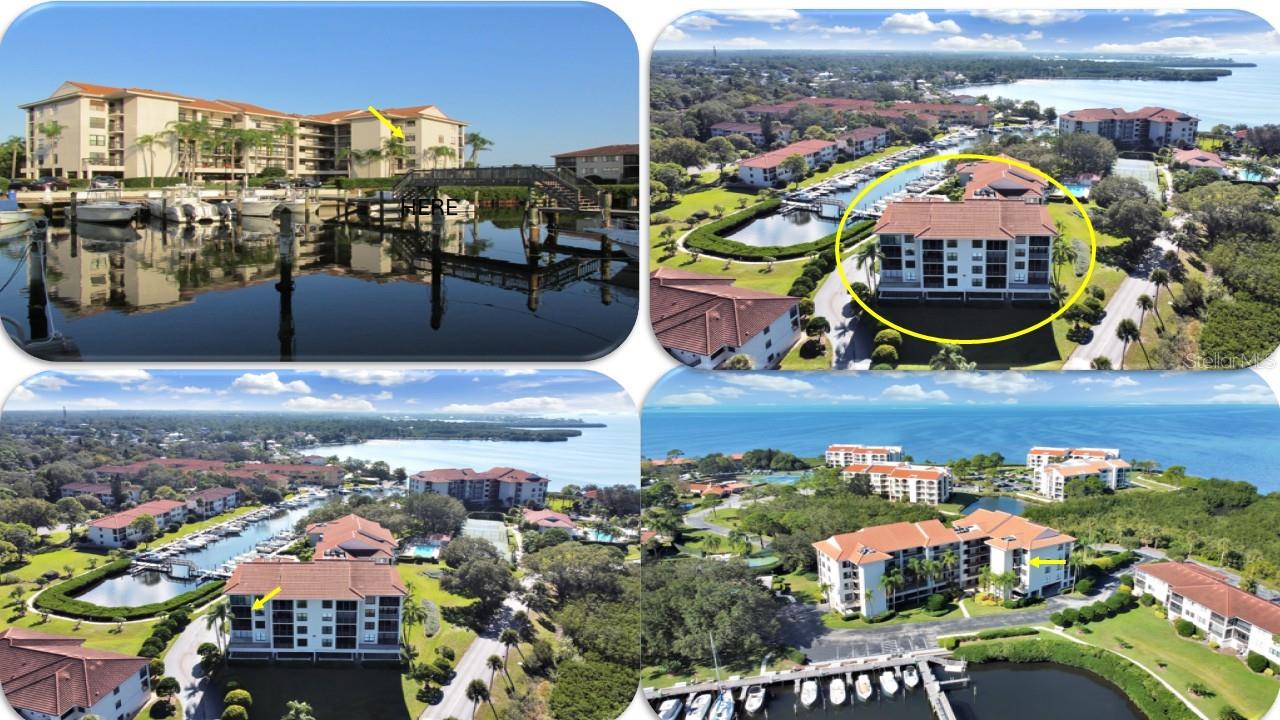 Building 1806 is just steps from the marina.  This property is a highly sought after end unit on an upper floor.  Marina views from the kitchen and Gulf views from the lanai.