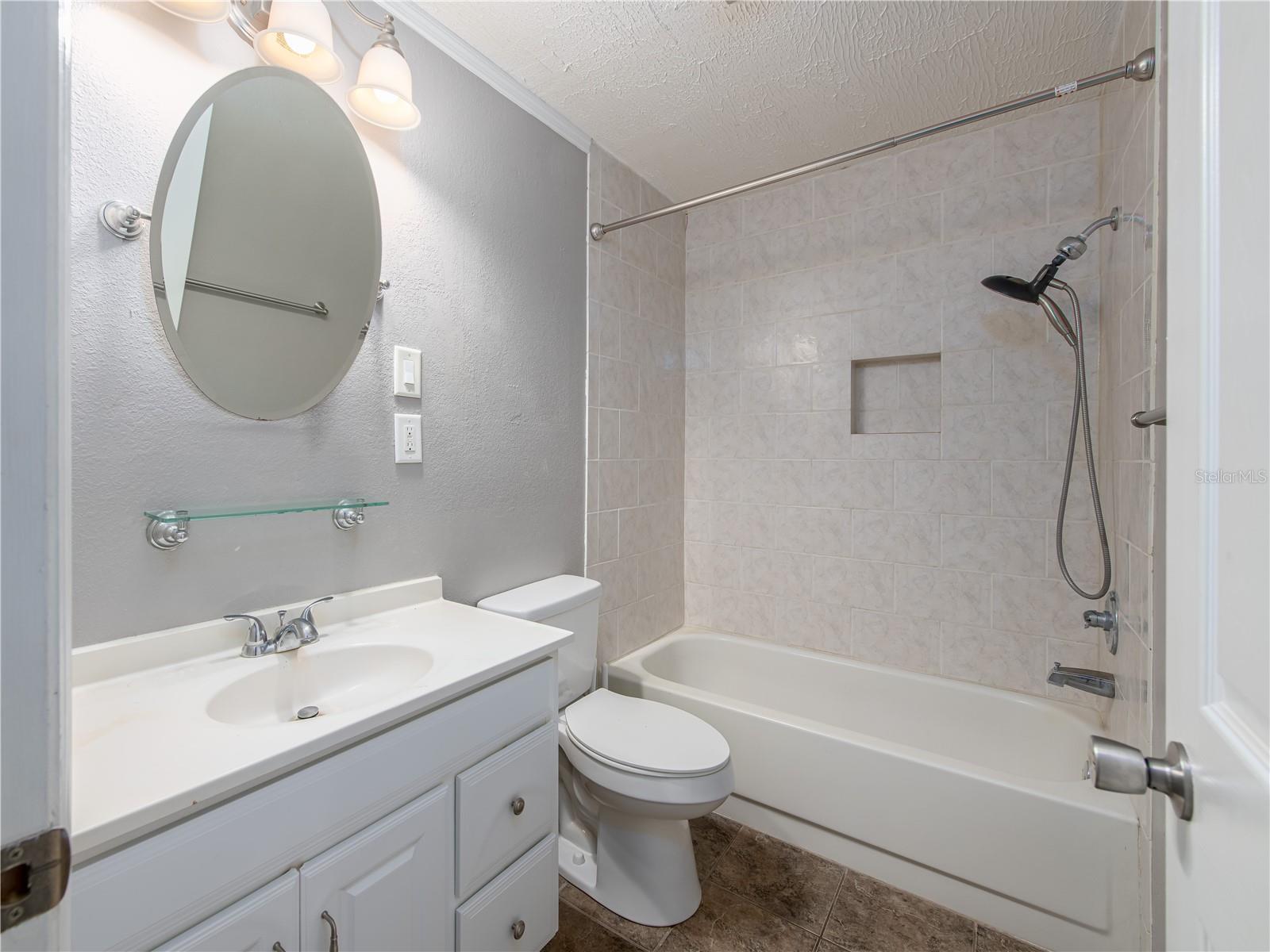 Remodeled guest bathroom