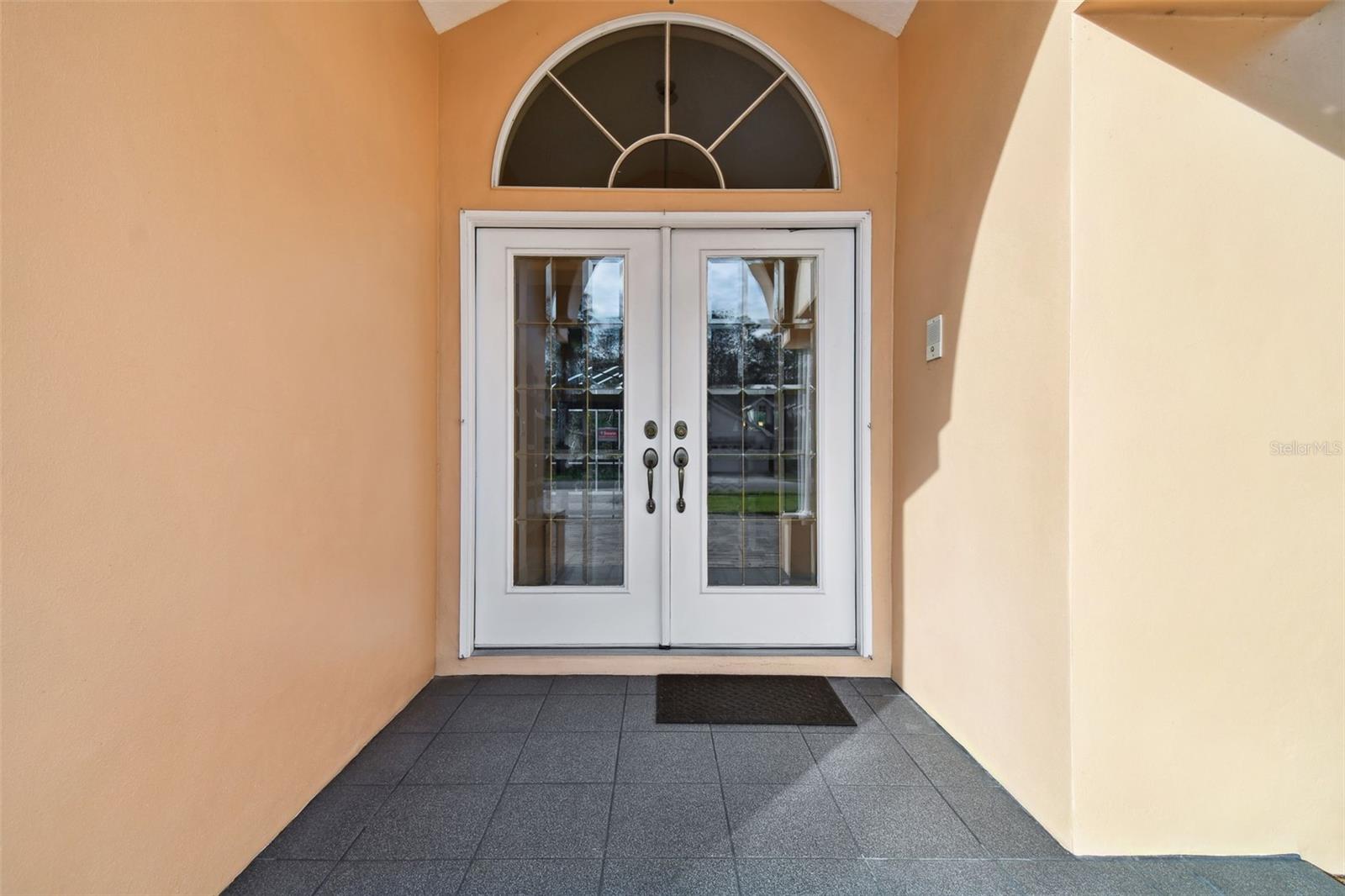 entry way with double doors