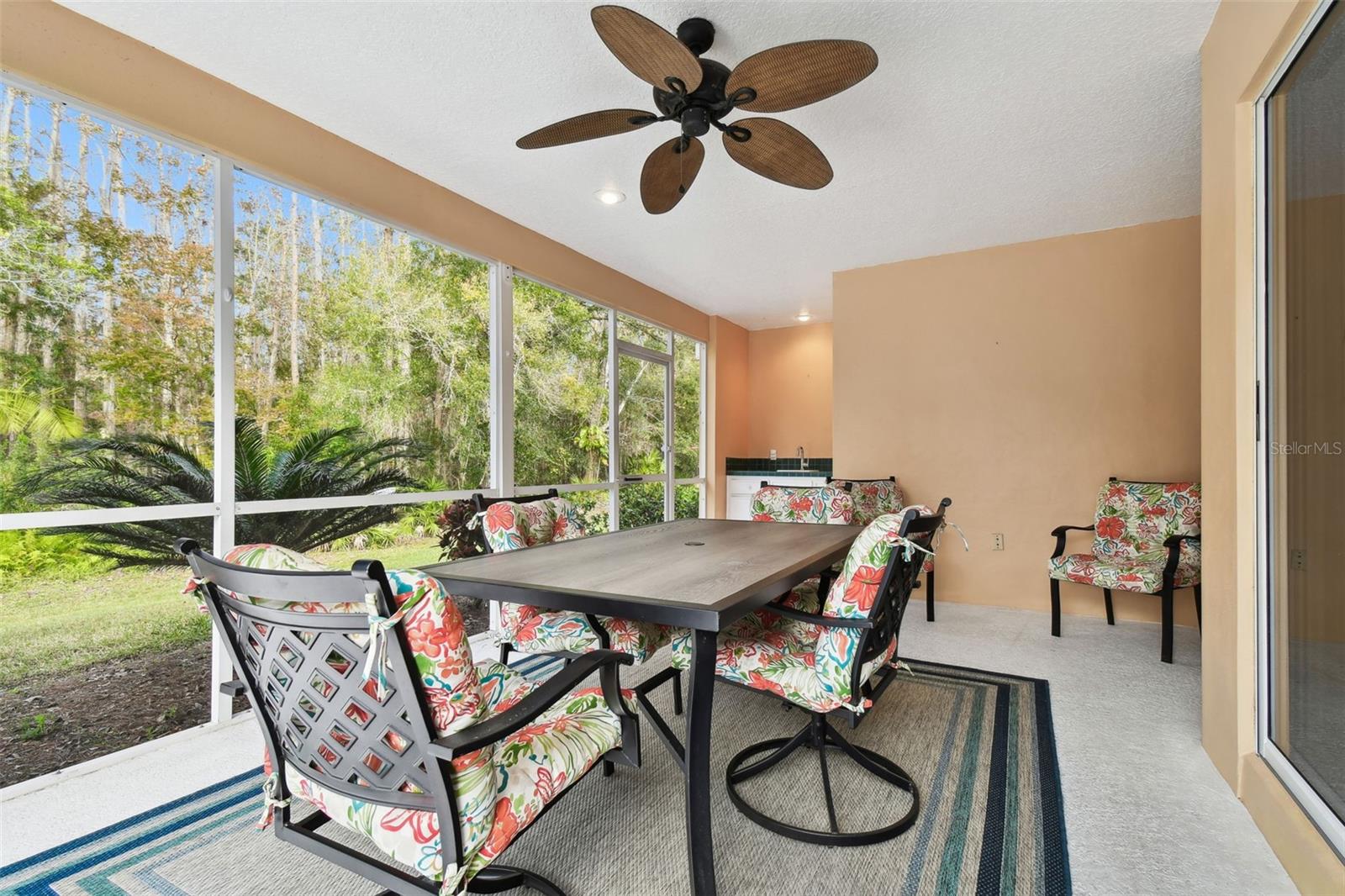 patio off the kitchen and 3rd bedroom