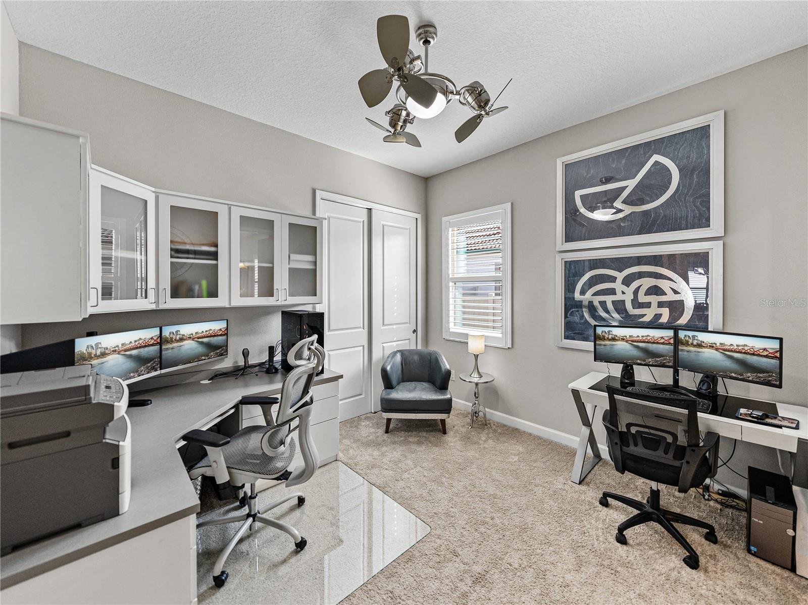 Guest Room 2, Currently used as an at home office.  Custom Desk, Courtesy of Custom Closets