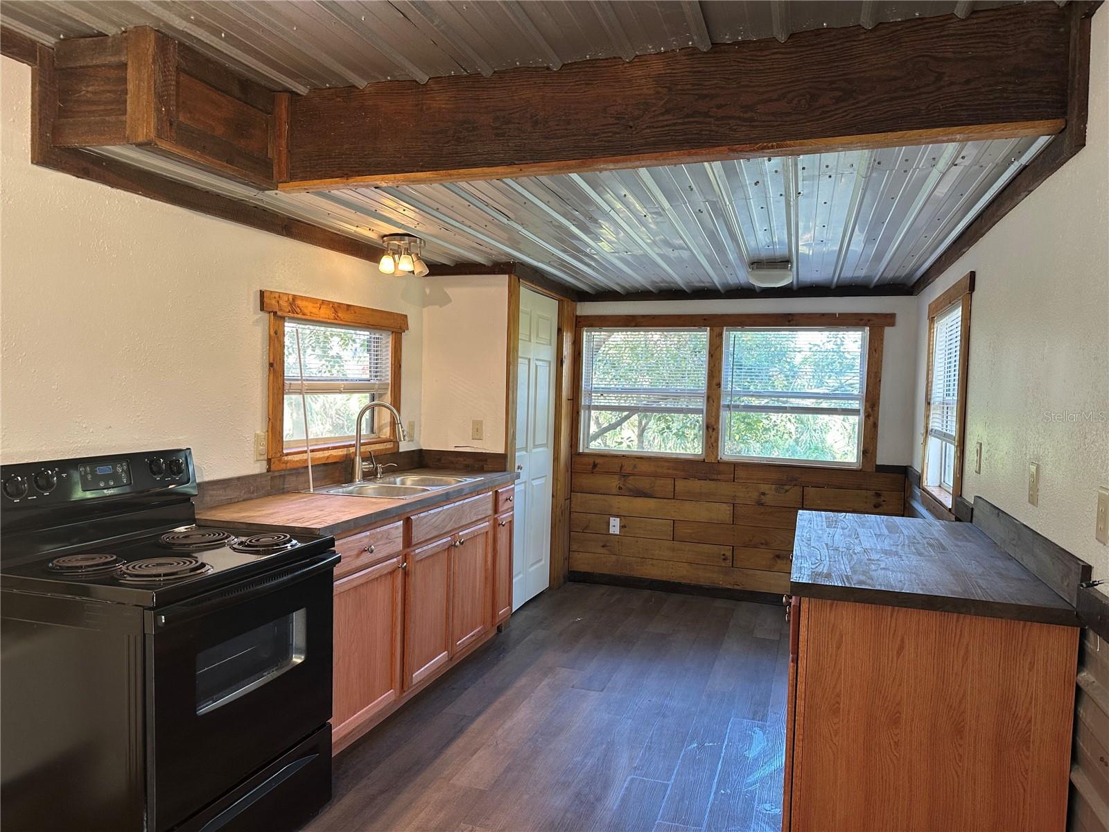 Remodeled kitchen.