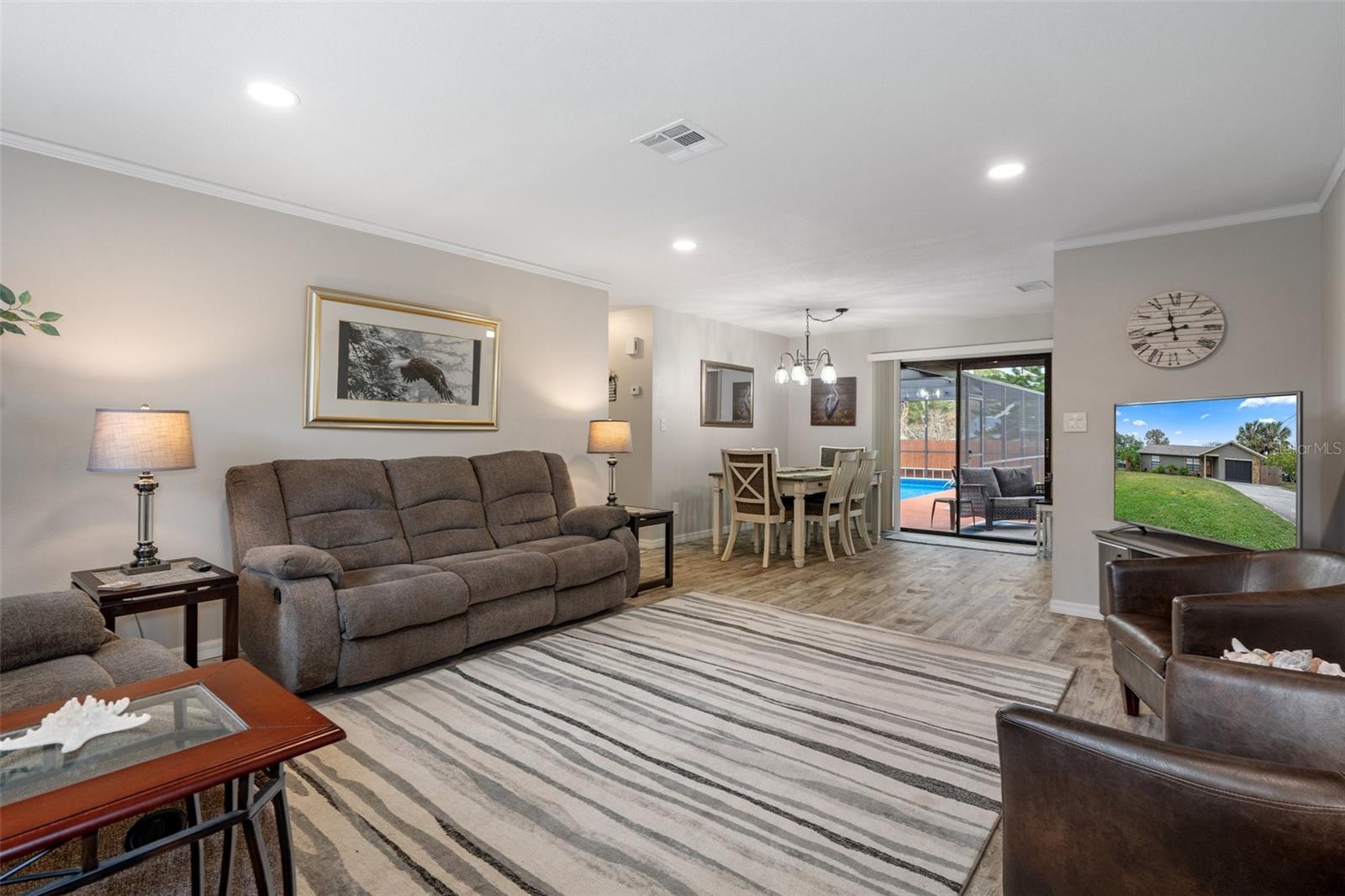 Spacious Living Room with Laminate Flooring