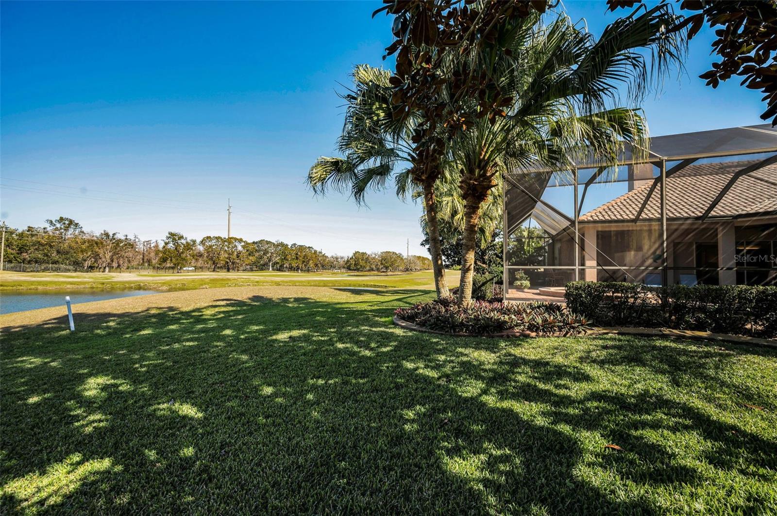 Rear home with golf course view