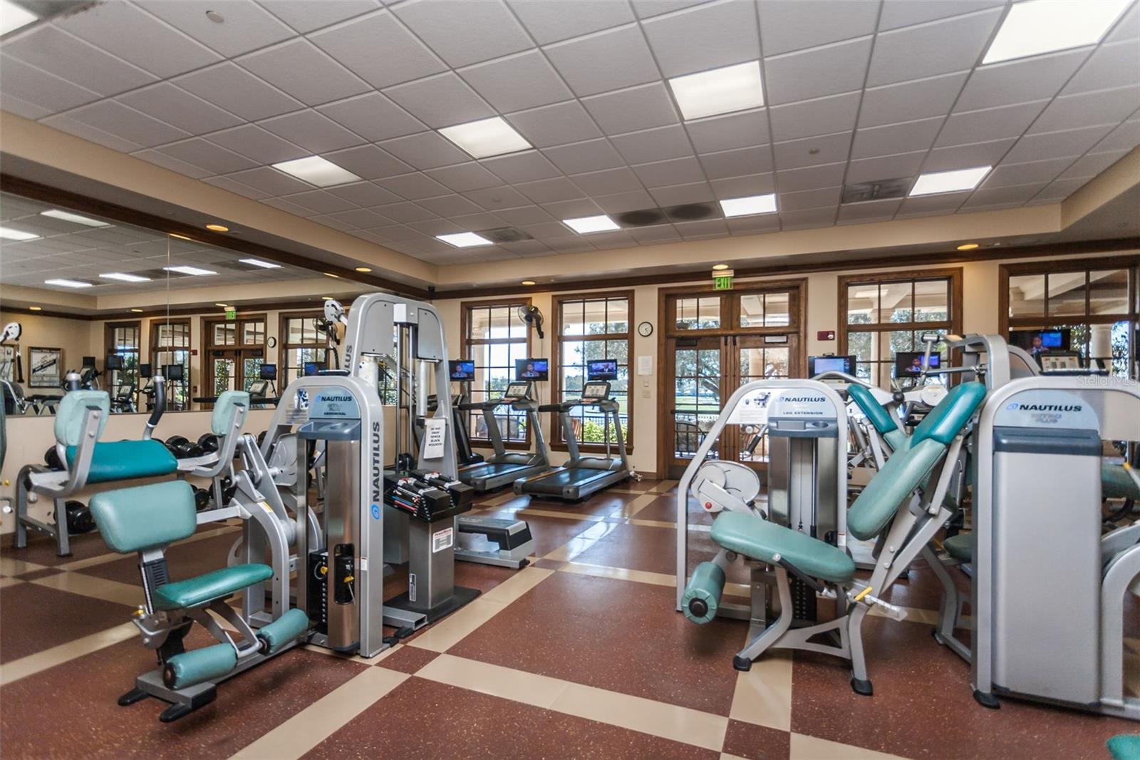 Fitness center inside clubhouse