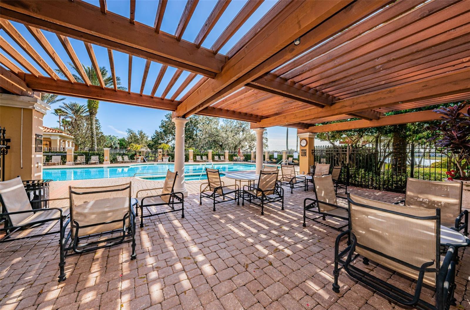 Cabanas offered at the clubhouse pool area