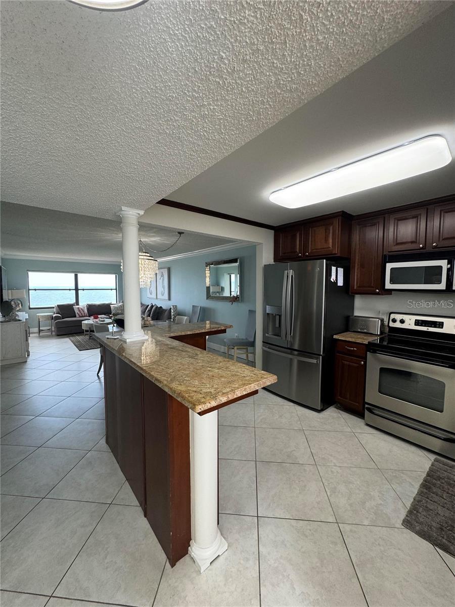 Renovated Kitchen with granite counter.