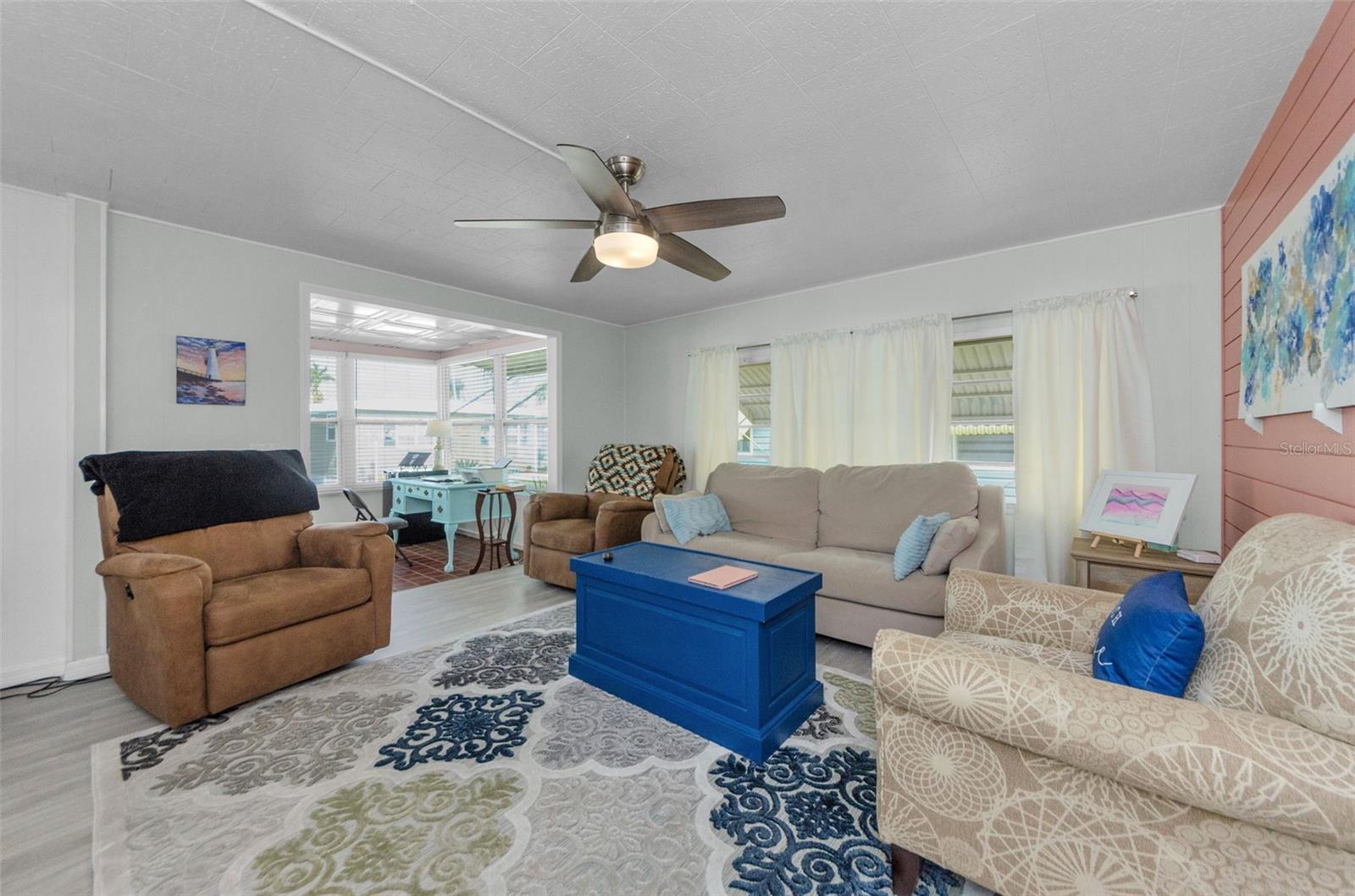 Living Room w/luxury vinyl Flooring