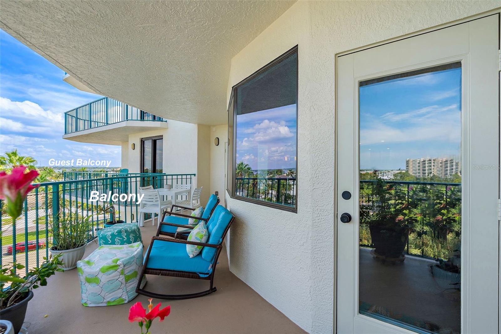 Main and guest bedroom balconies