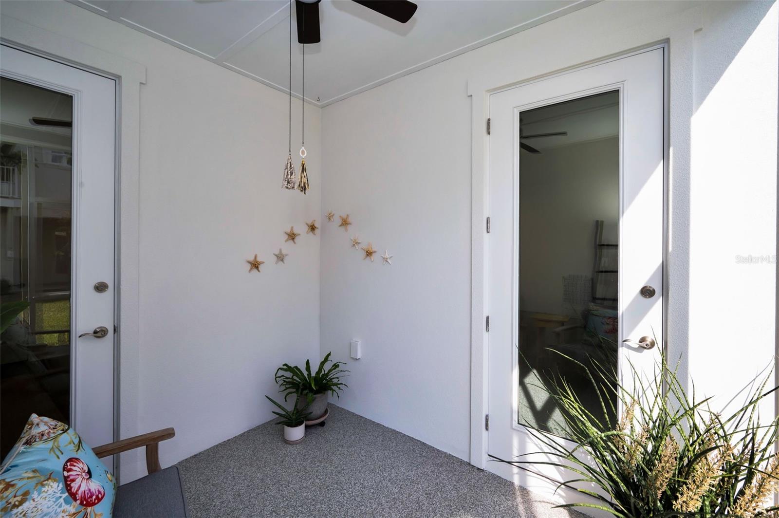 Screened Porch Lower Level Door to Garage