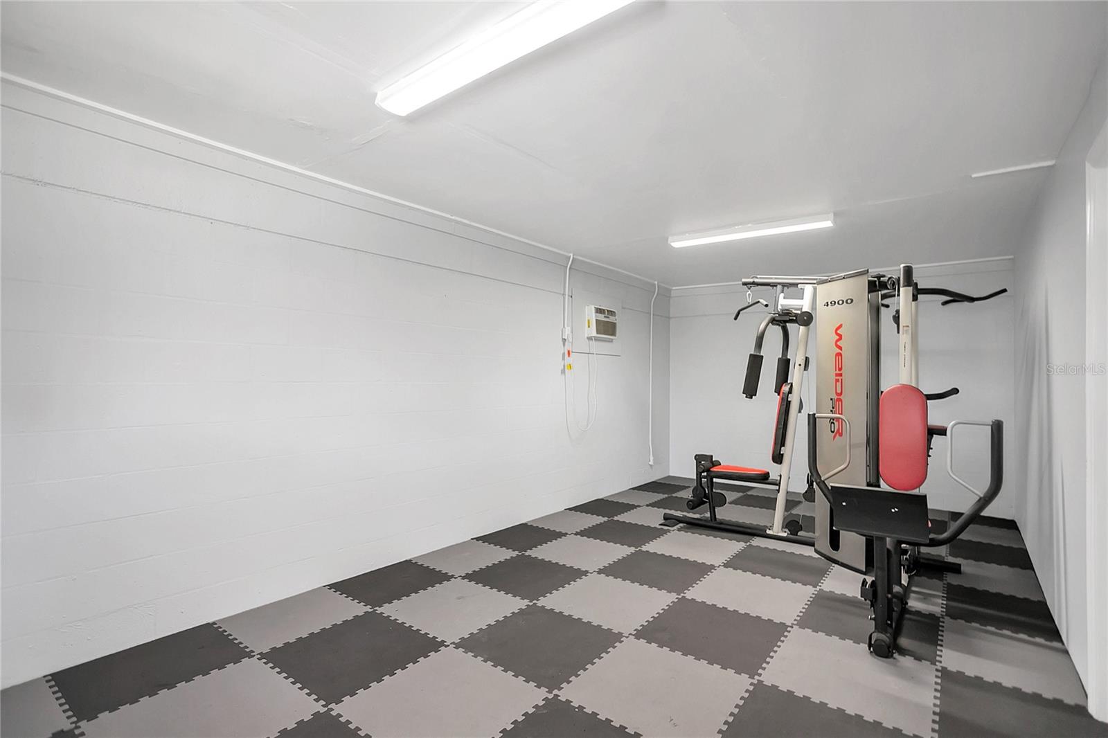 Fitness Room off the garage