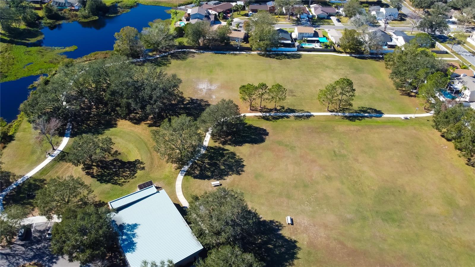 80. Country Place West Park Aerials Show YOU What This Park Offers  - Basketball & Tennis Courts - Longer Walking Trails - Another Playground - a Couple Blocks from Country Place Park