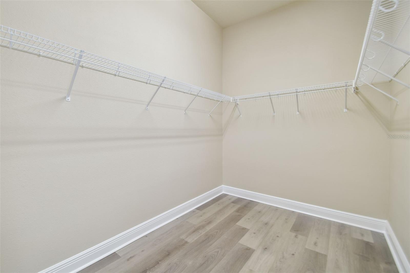 Giant primary bedroom closet