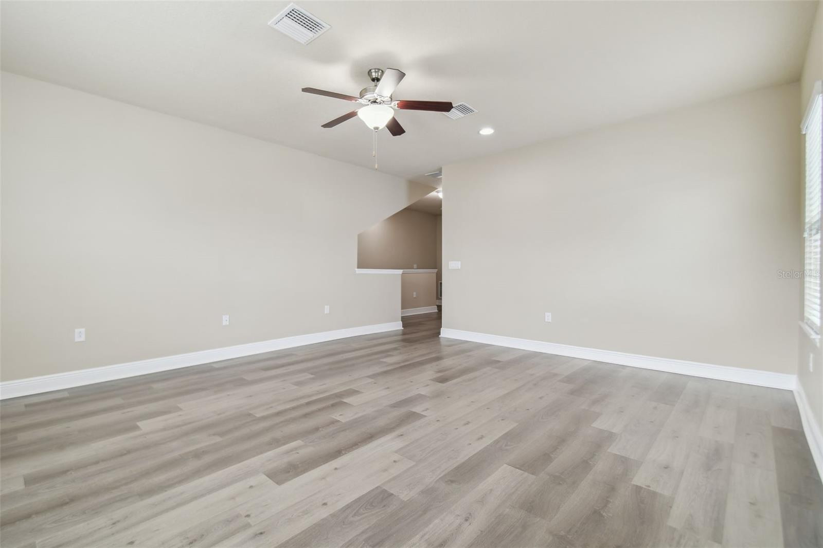 Large loft located at the top of the stairs.