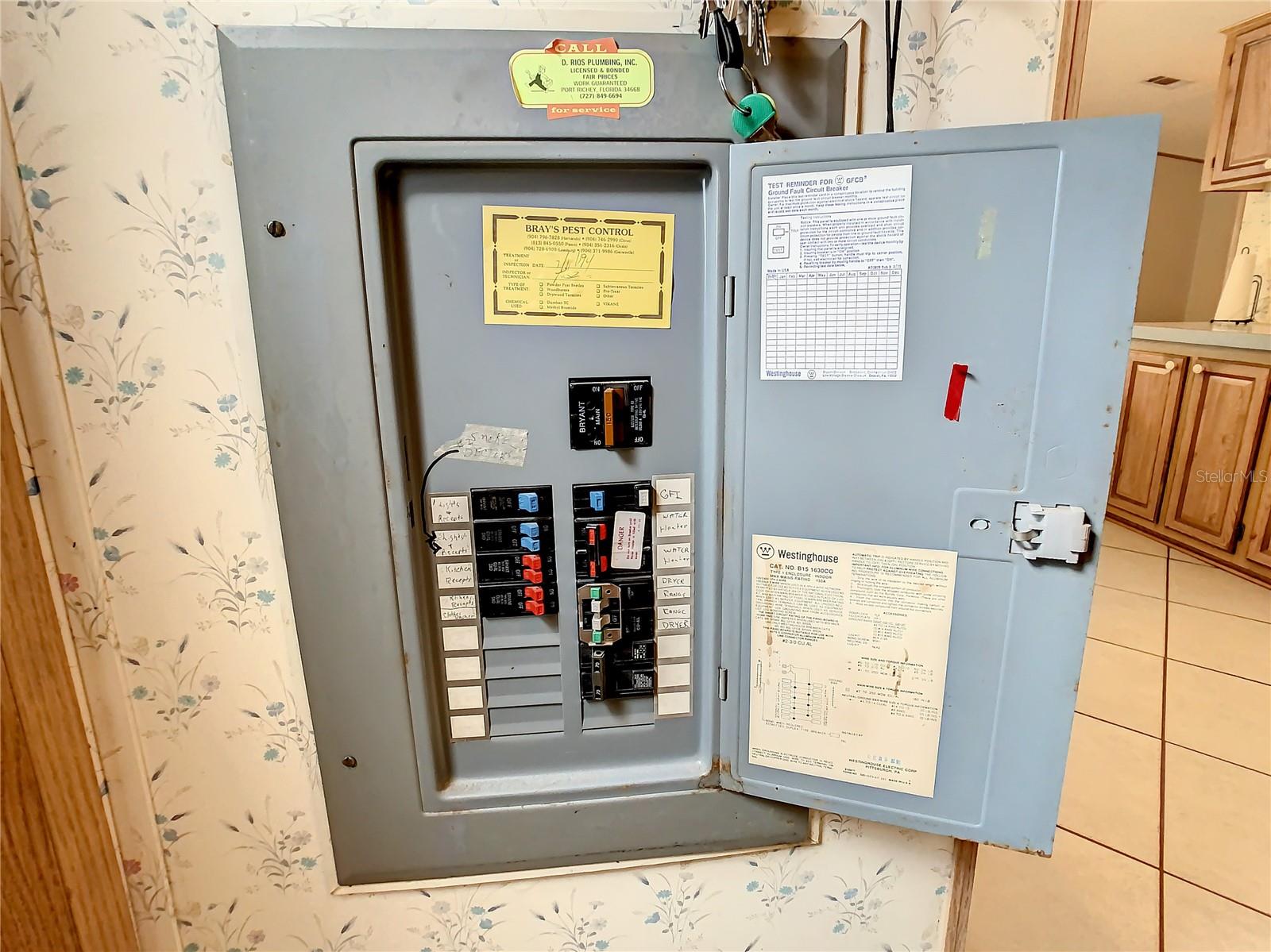 inside electrical panel