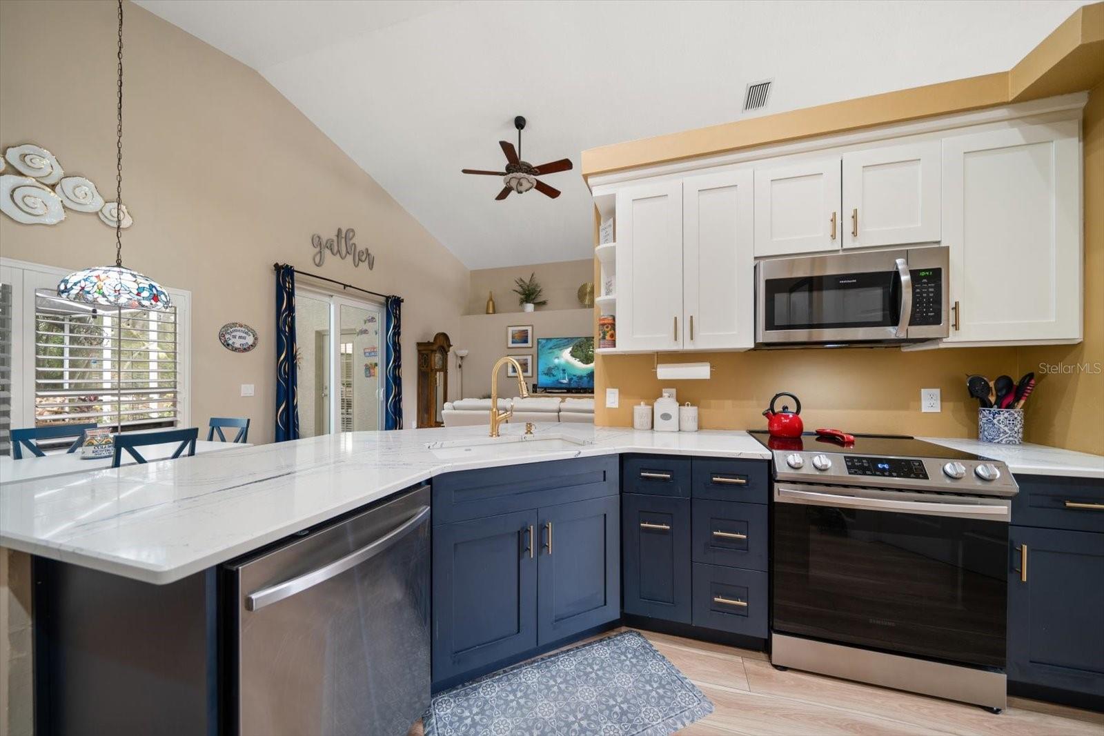 Beautifully remodeled kitchen with custom cabinetry