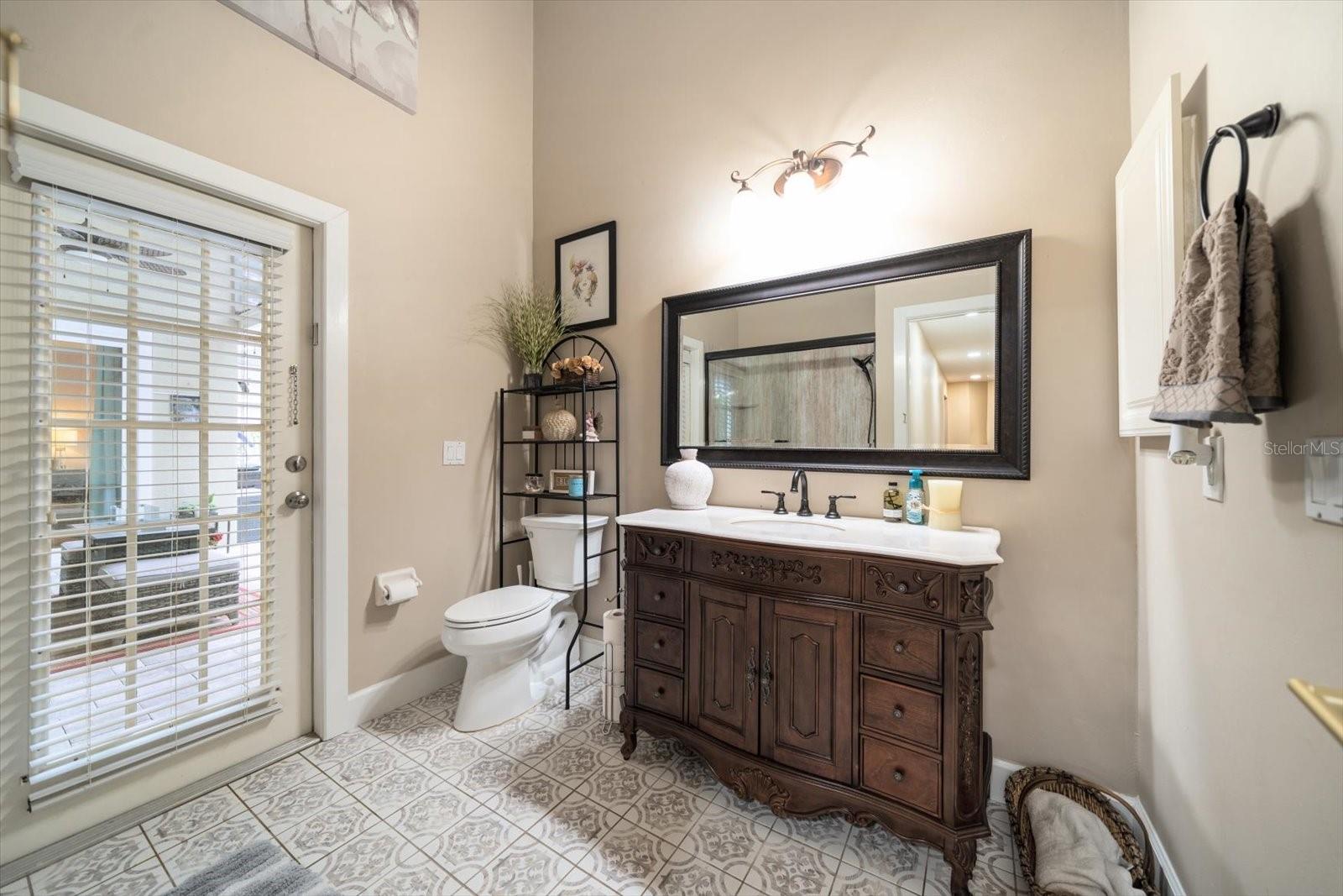 Custom vanity in 2nd bathroom