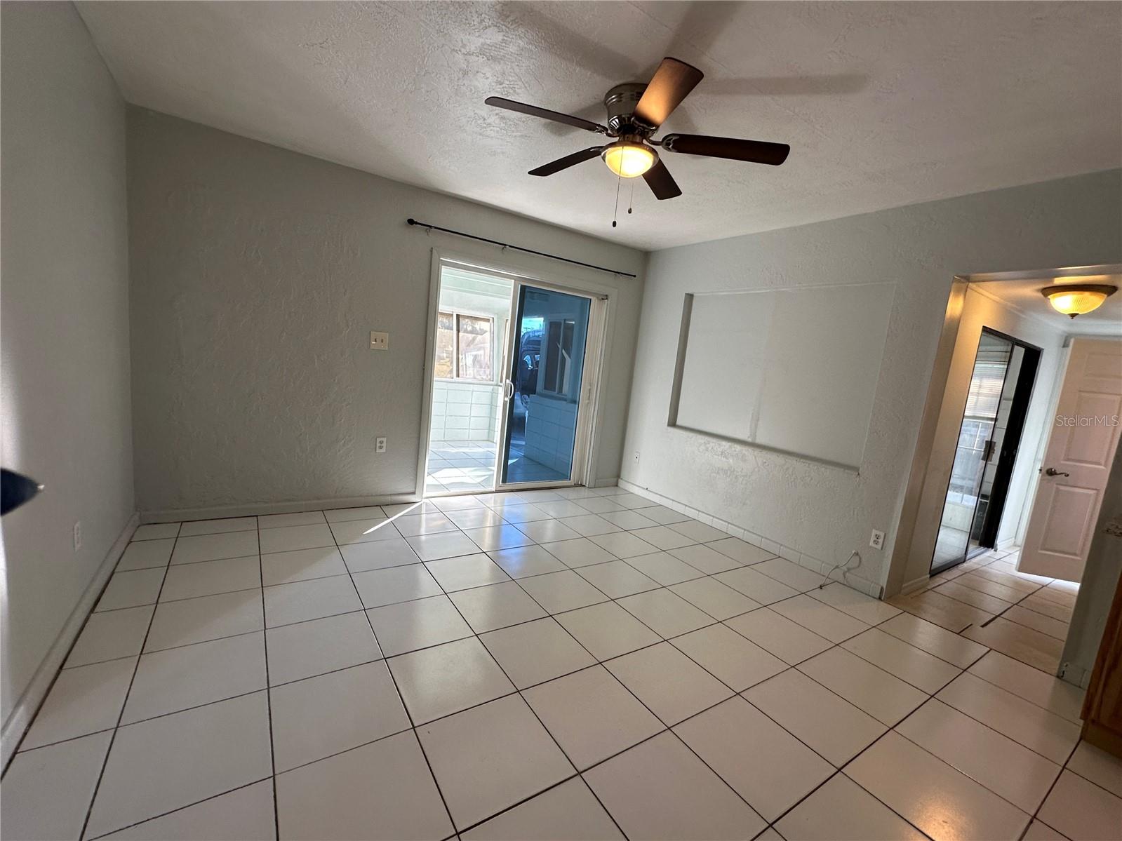 Living room door  to garage.