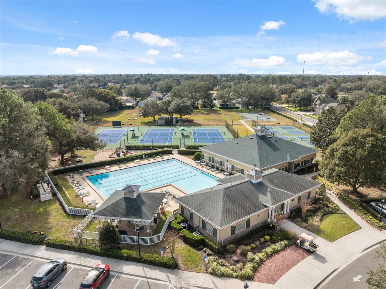 Aerial- Clubhouse & Pool