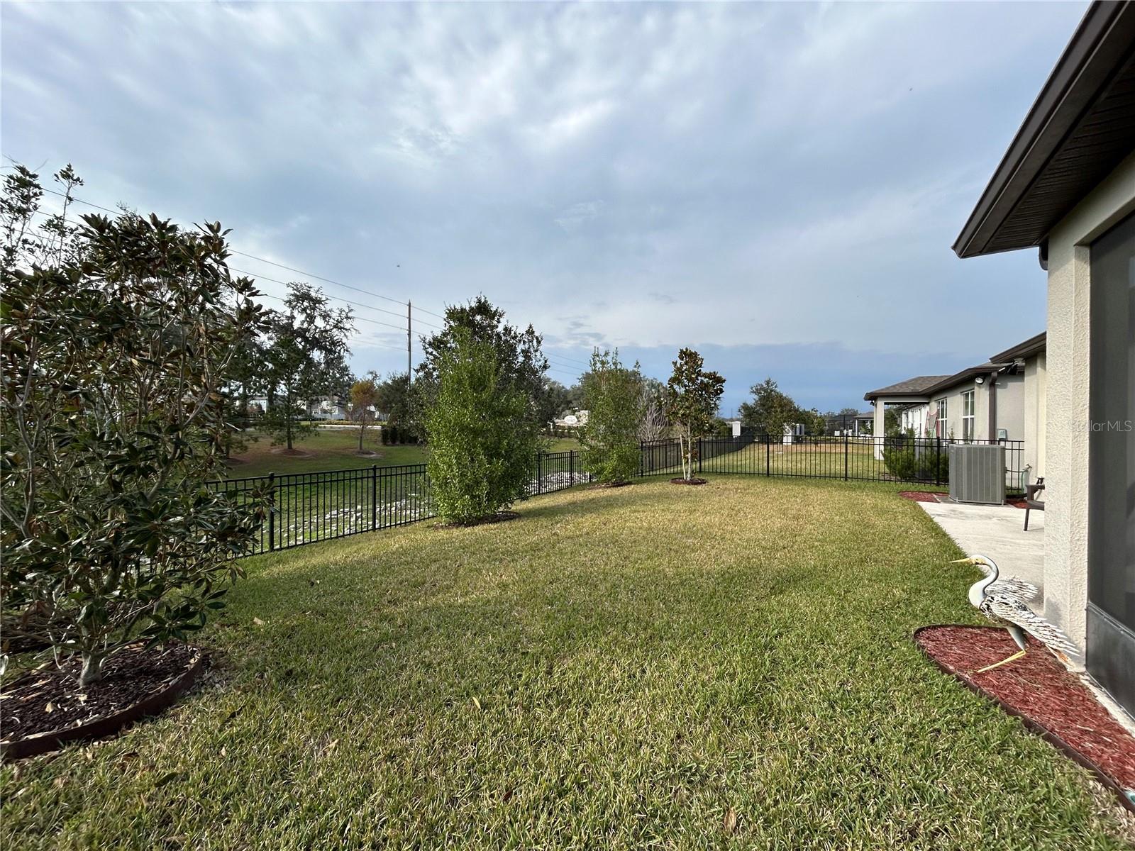 Large fenced yard