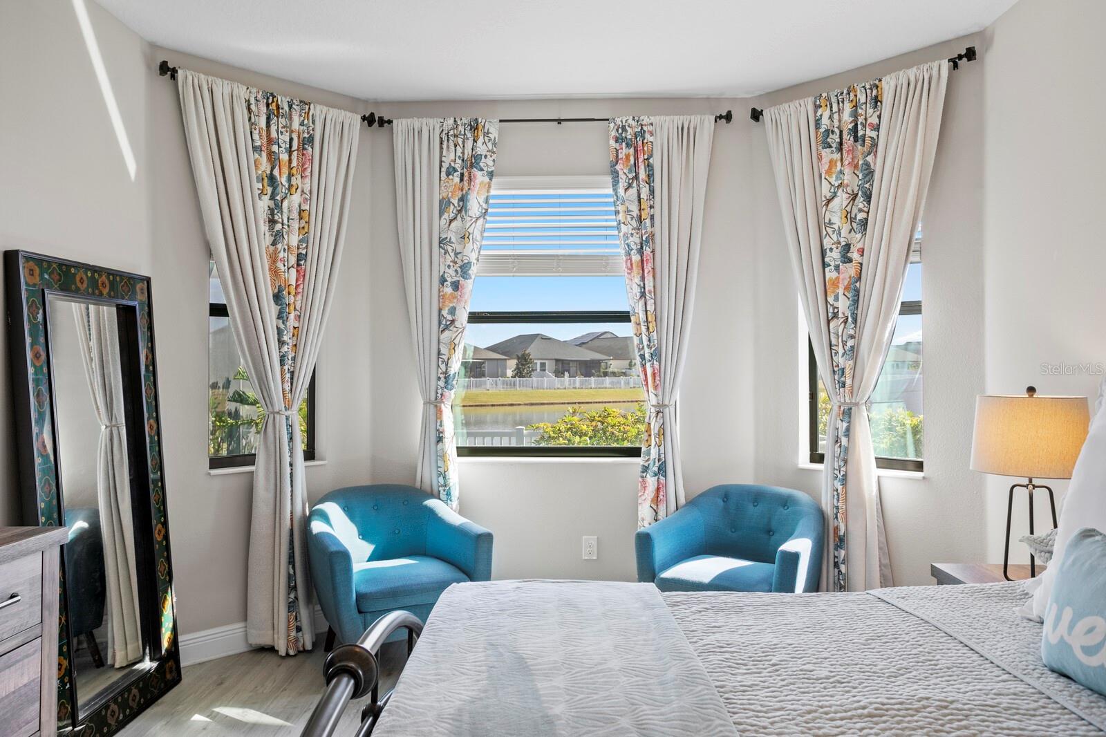 You'll enjoy more water views from the bay windows in the 2nd master suite