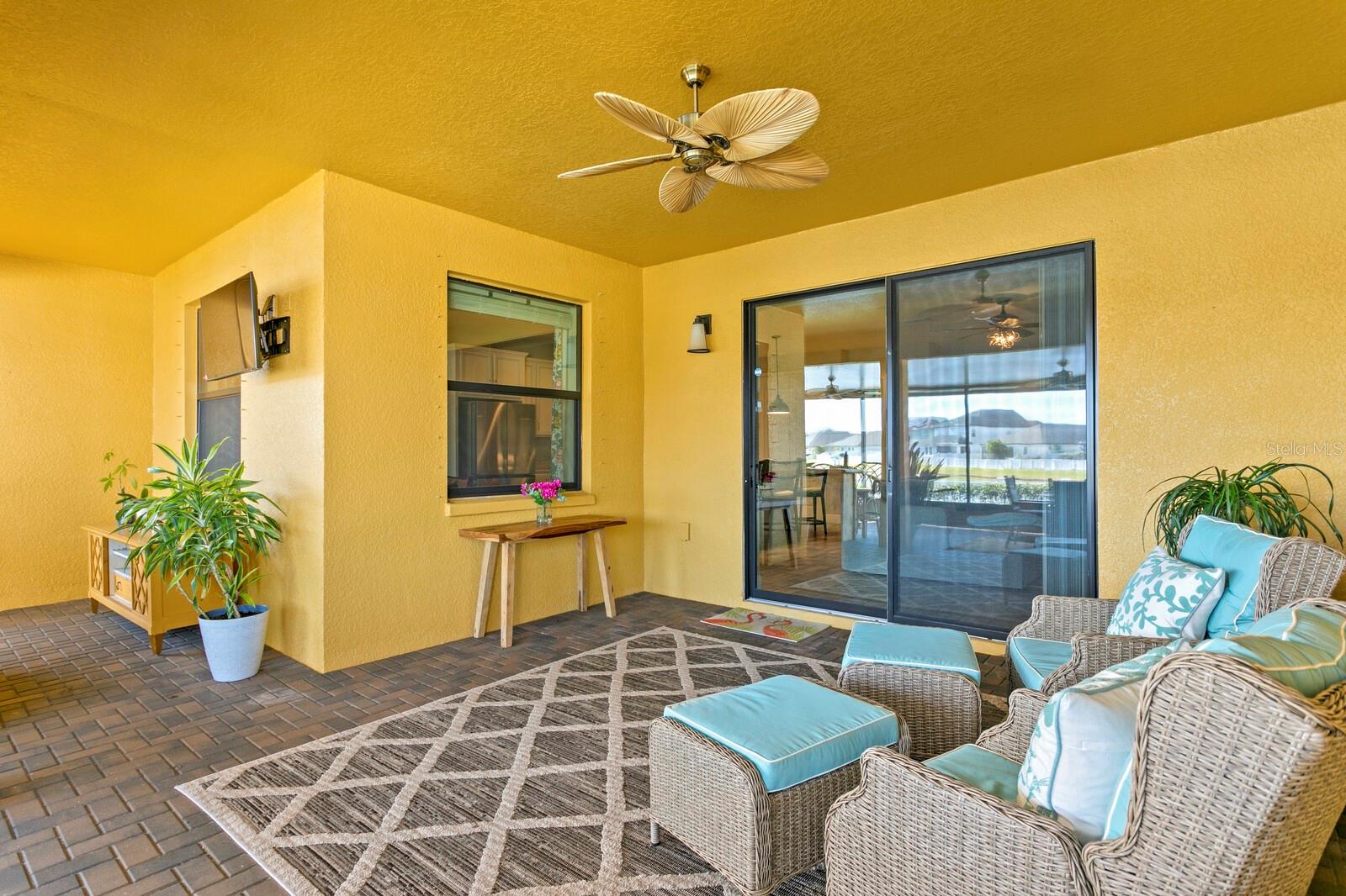 Step outside to the amazing covered lanai space