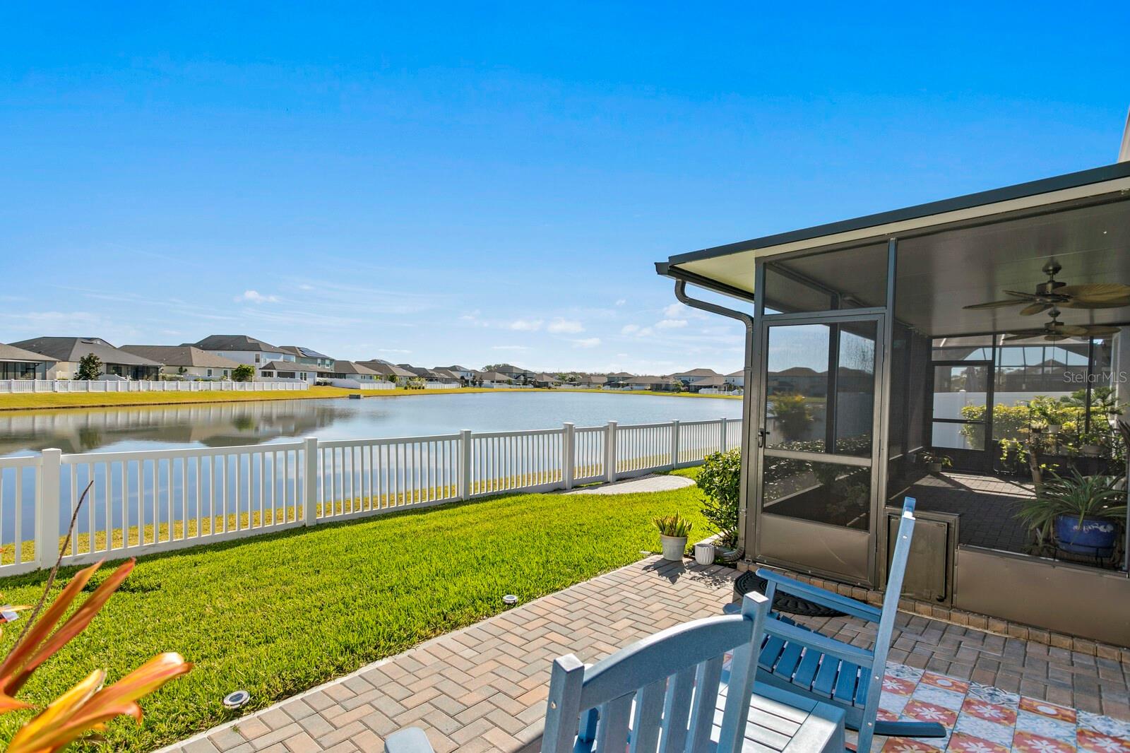 Great water views in the backyard