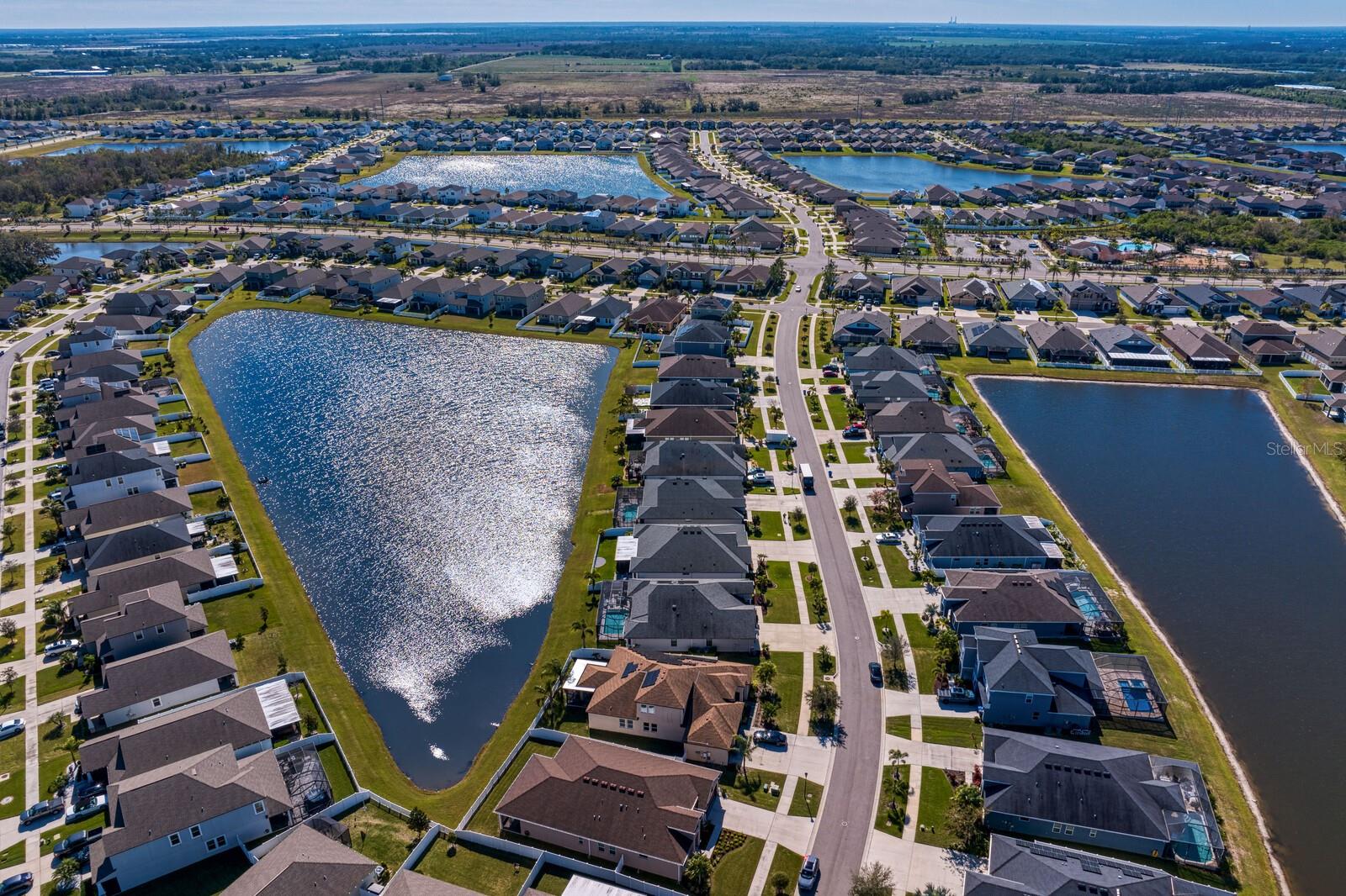 This community is designed with multiple waterfront homes