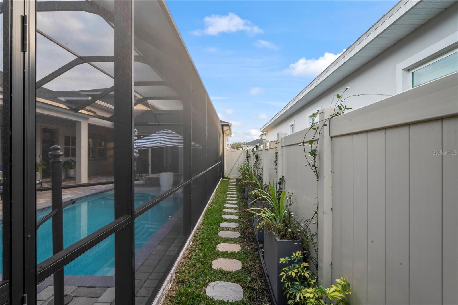 Landscaped Walkway to Back Patio