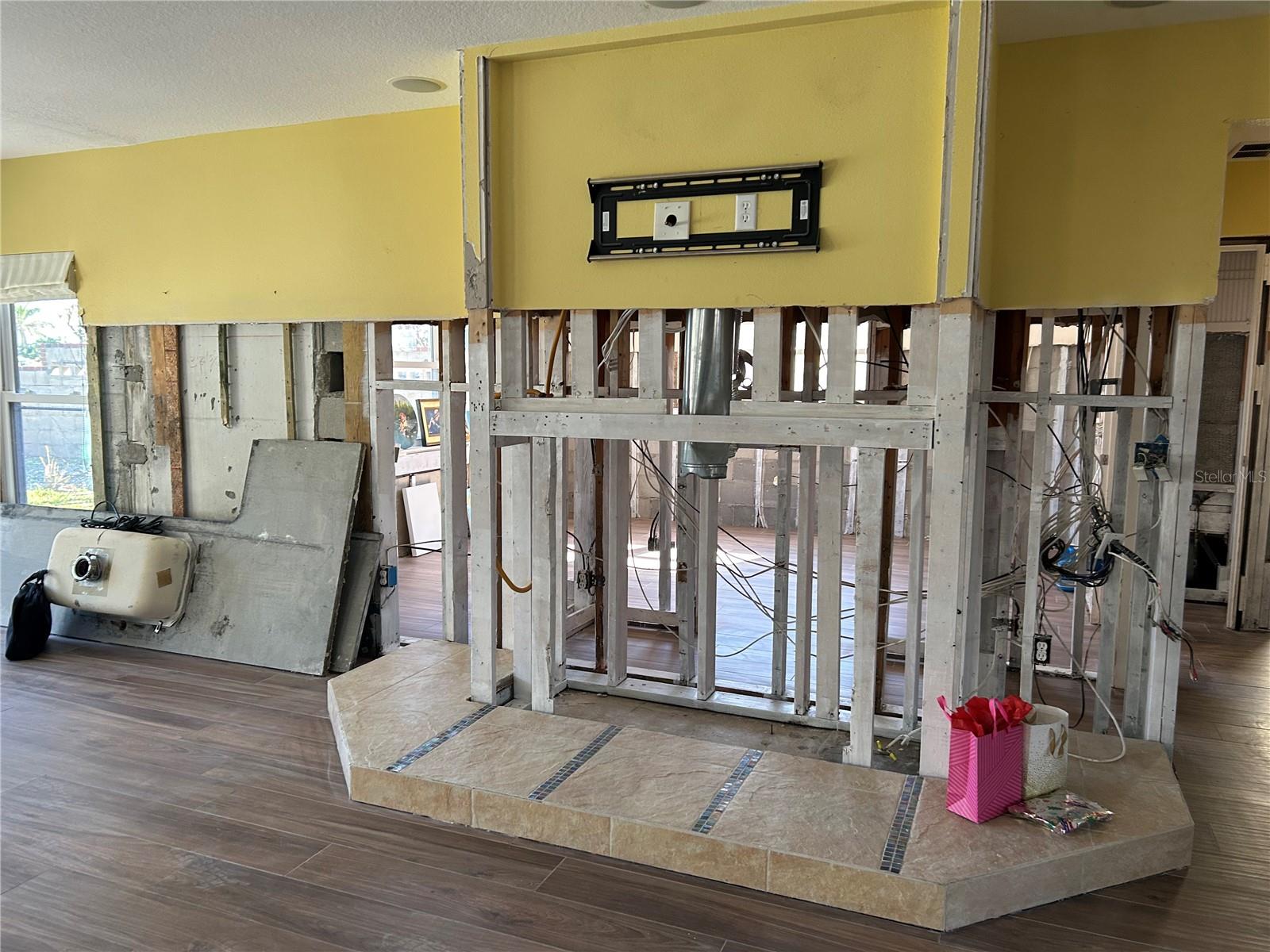 First floor fireplace AFTER FLOODING